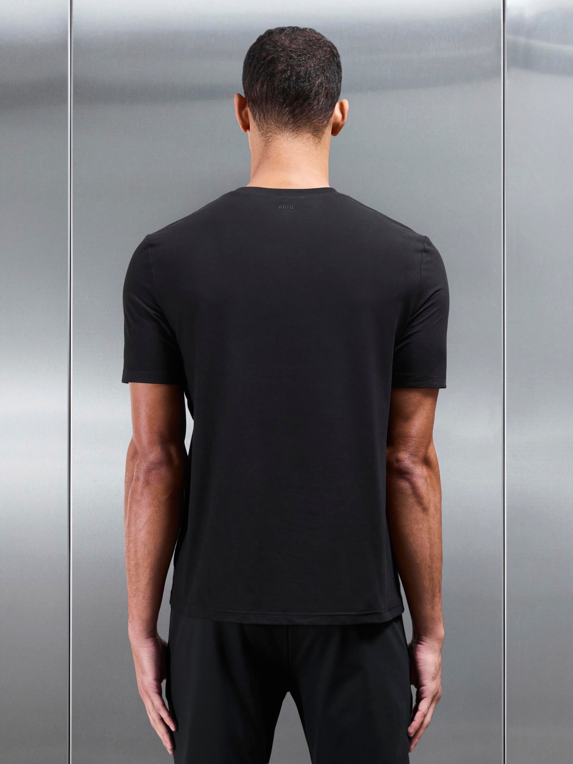 Soft Jersey Active T-Shirt in Black