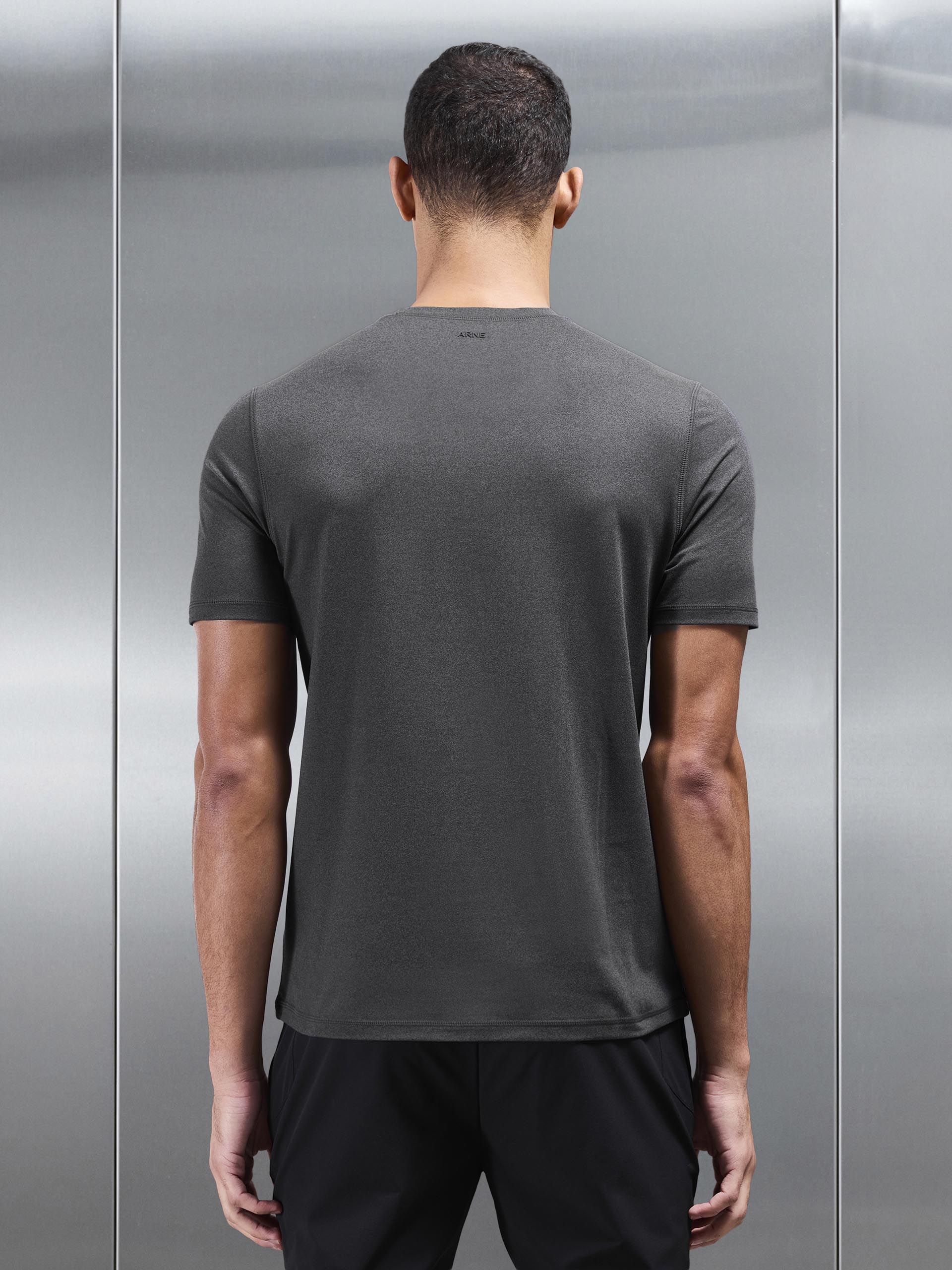 Soft Jersey Motion T-Shirt in Charcoal