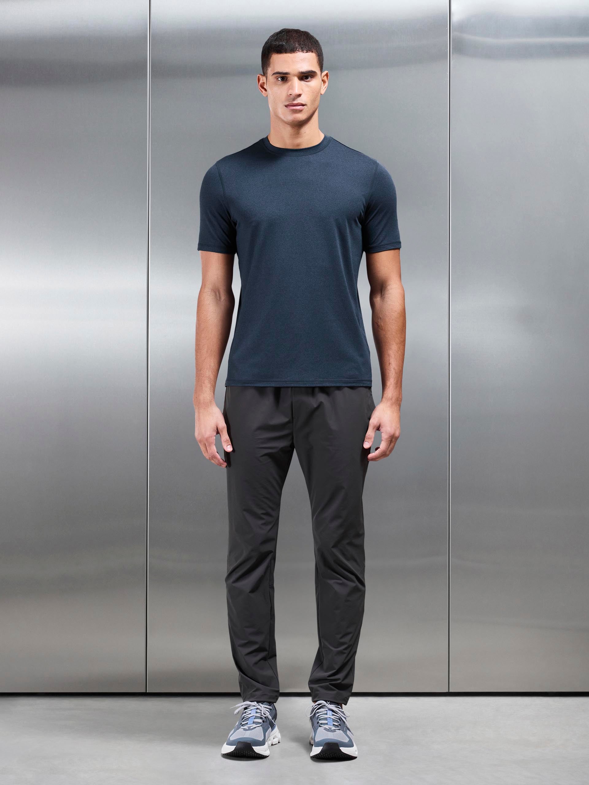 Soft Jersey Motion T-Shirt in Navy