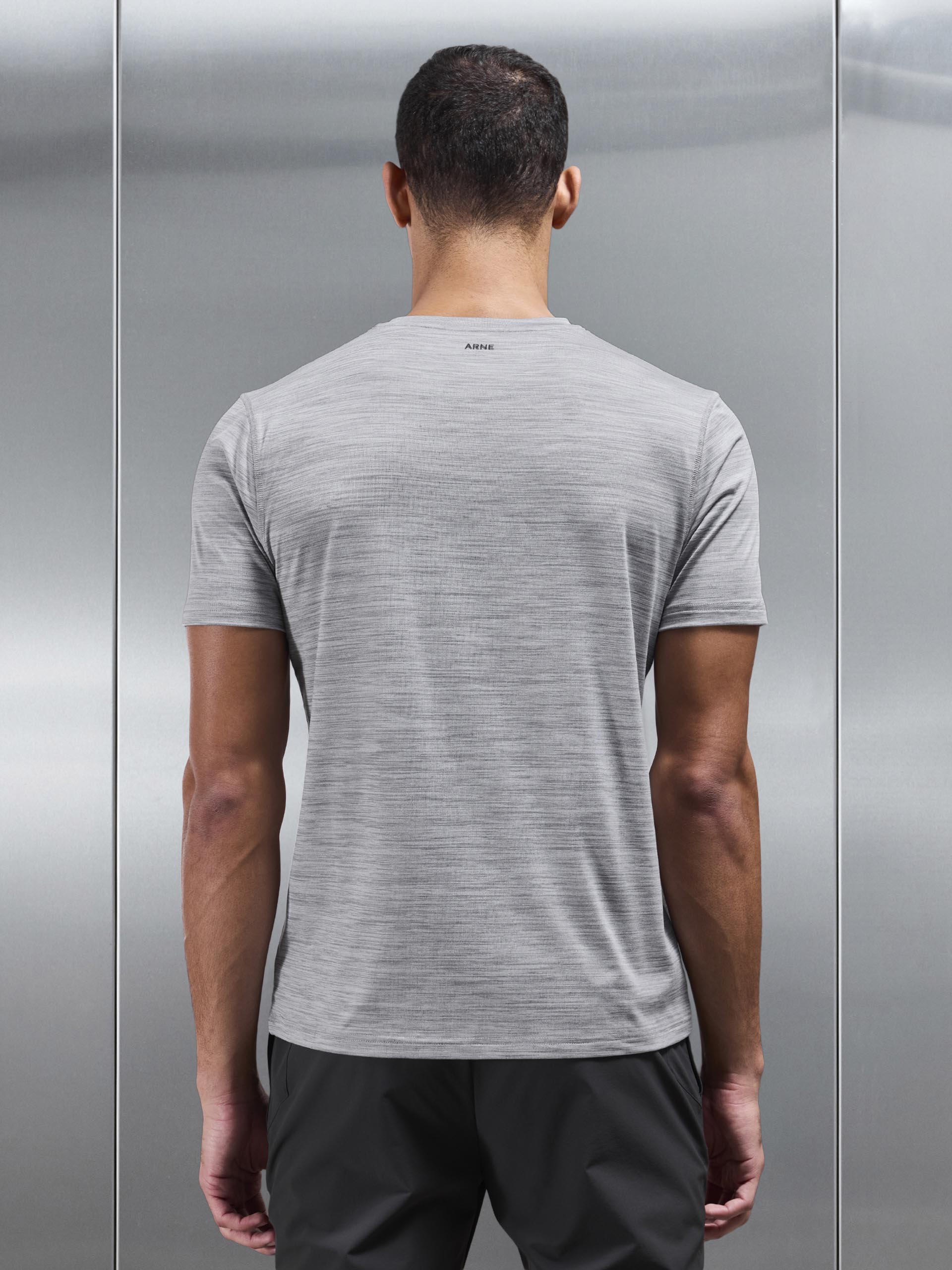 Space Dye Performance T-Shirt in Grey