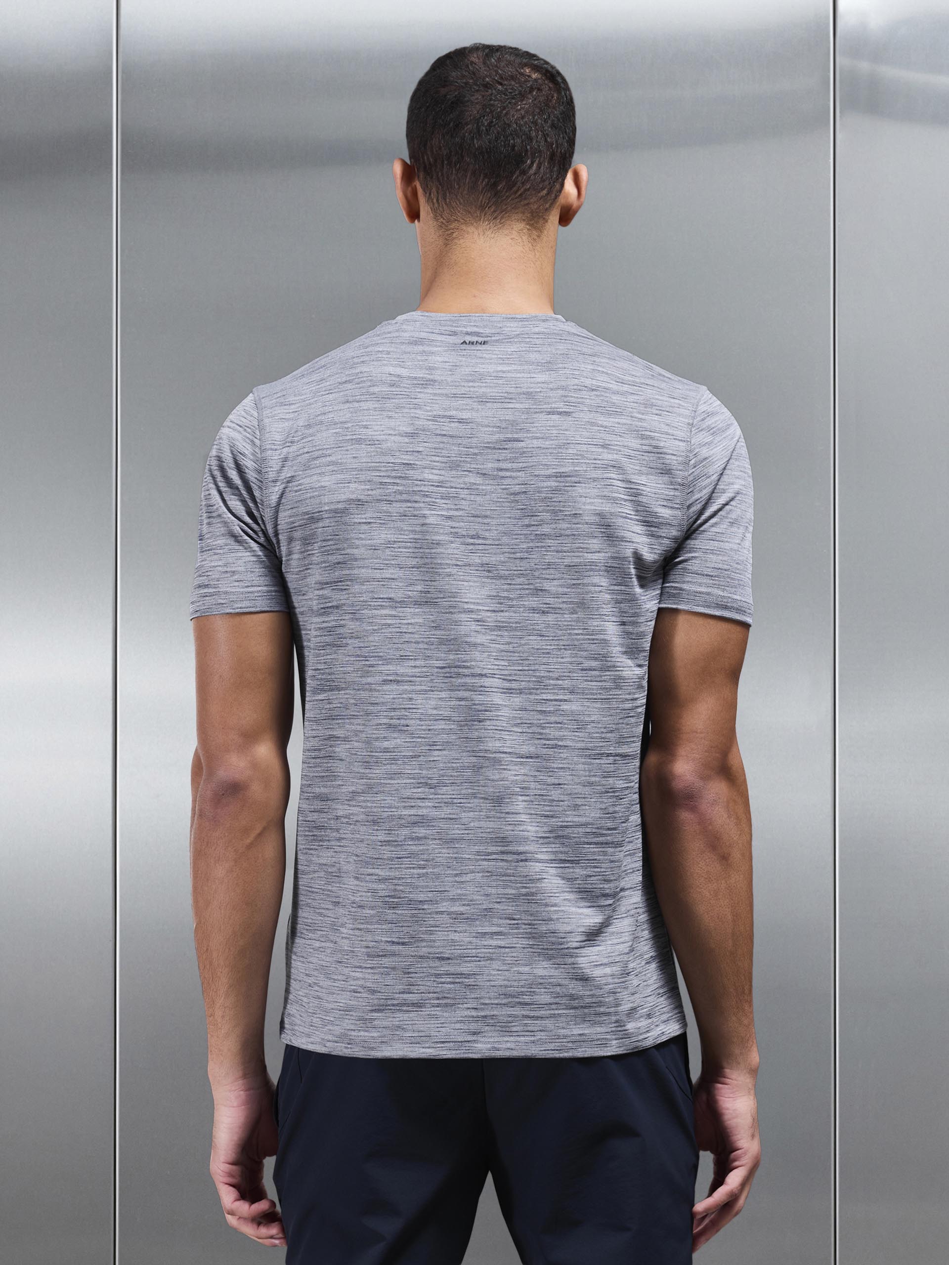 Space Dye Performance T-Shirt in Navy