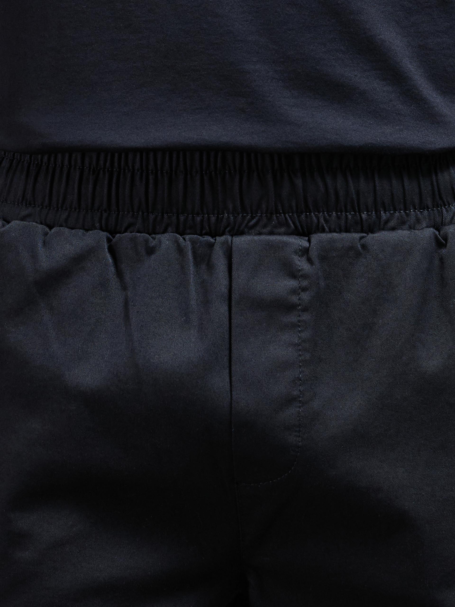 Tailored Chino Drawstring Short in Black