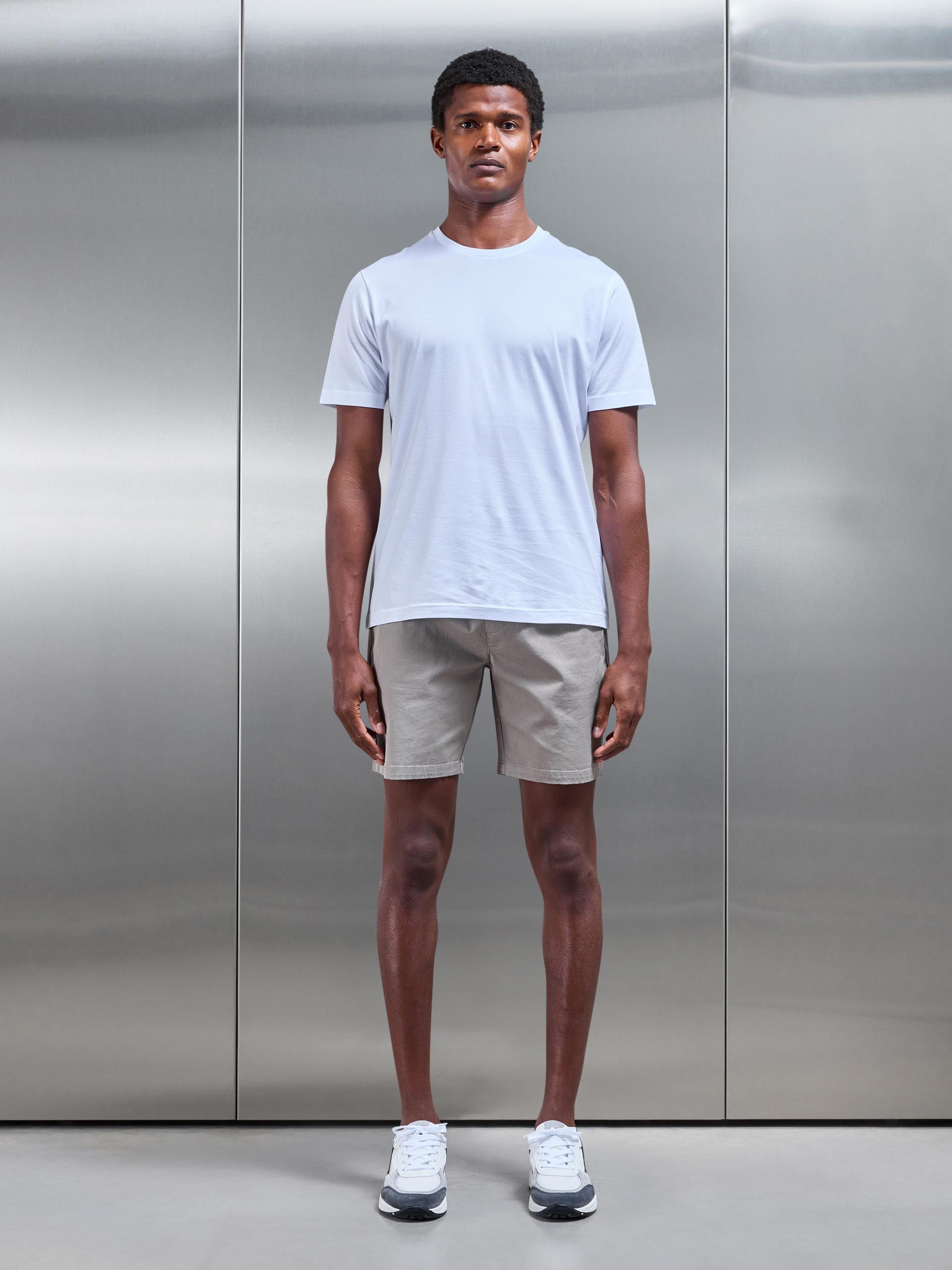 Tailored Chino Drawstring Short in Taupe