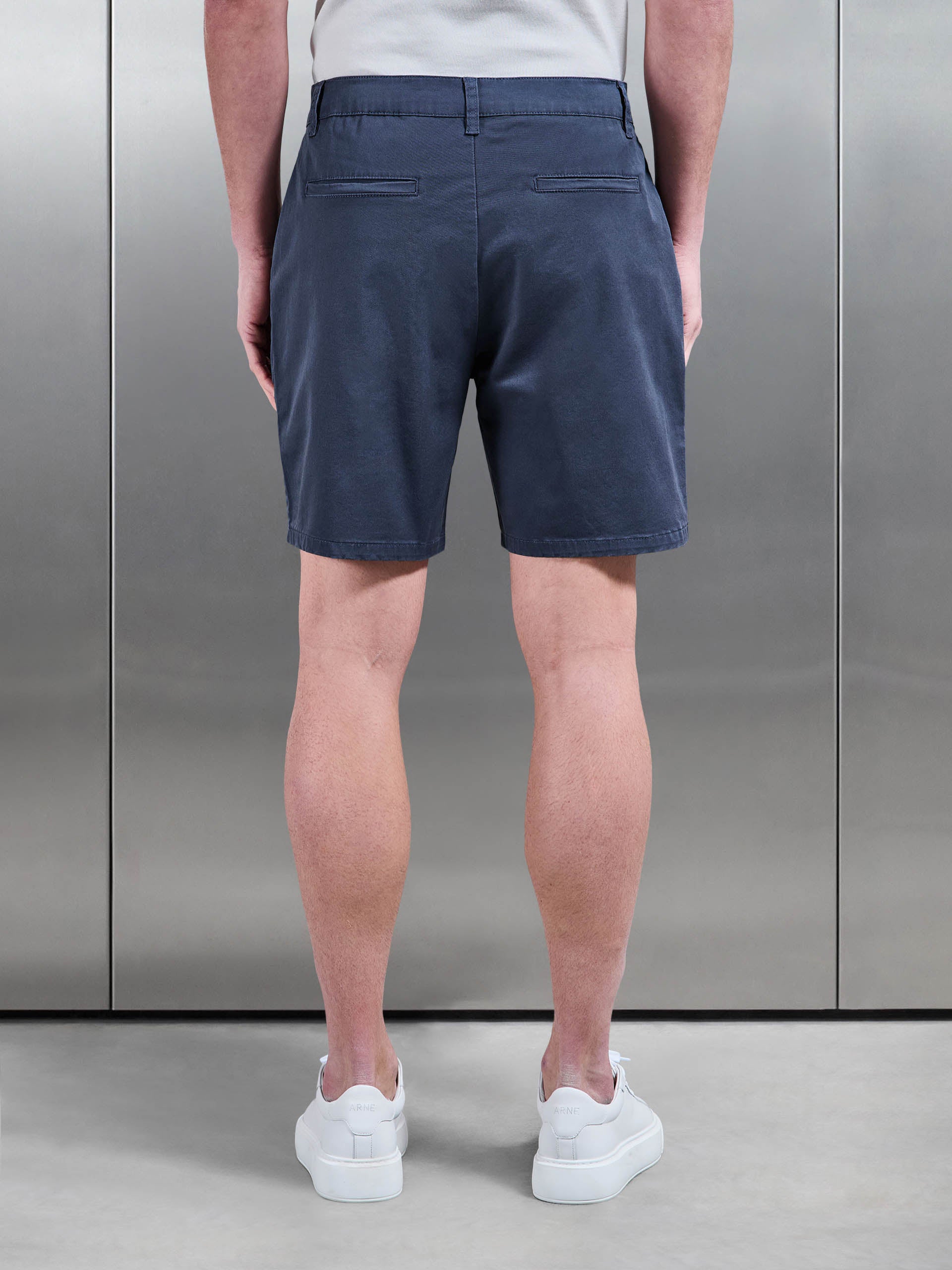 Tailored Chino Short in Air Force Blue