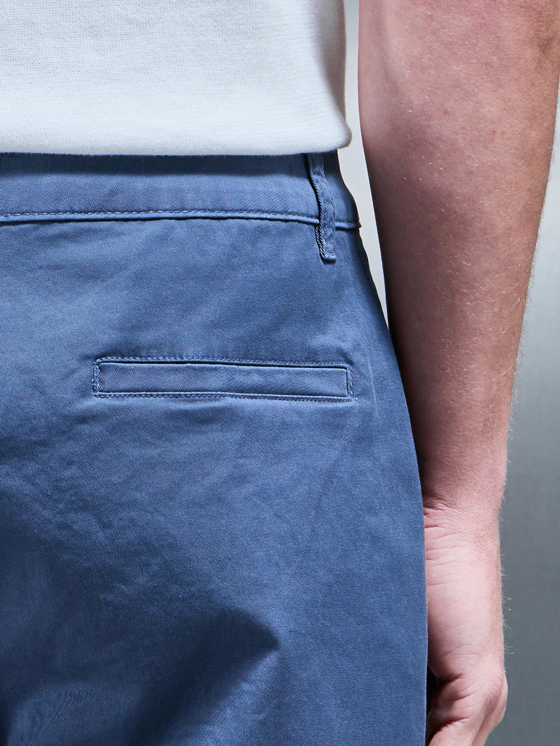 Tailored Chino Short in Air Force Blue