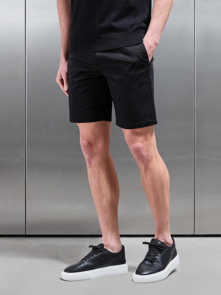 Tailored Chino Short in Black