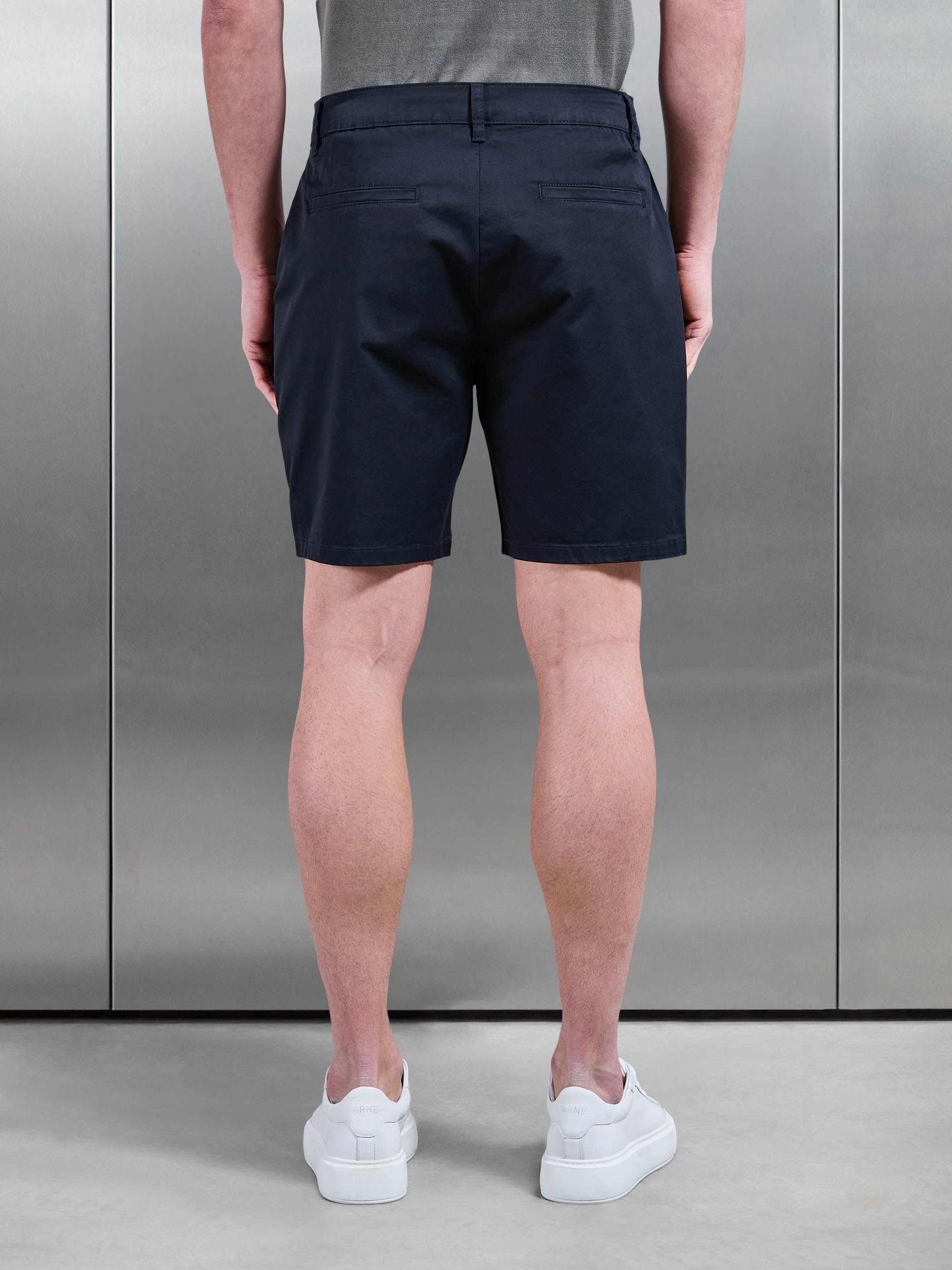 Tailored Chino Short in Navy