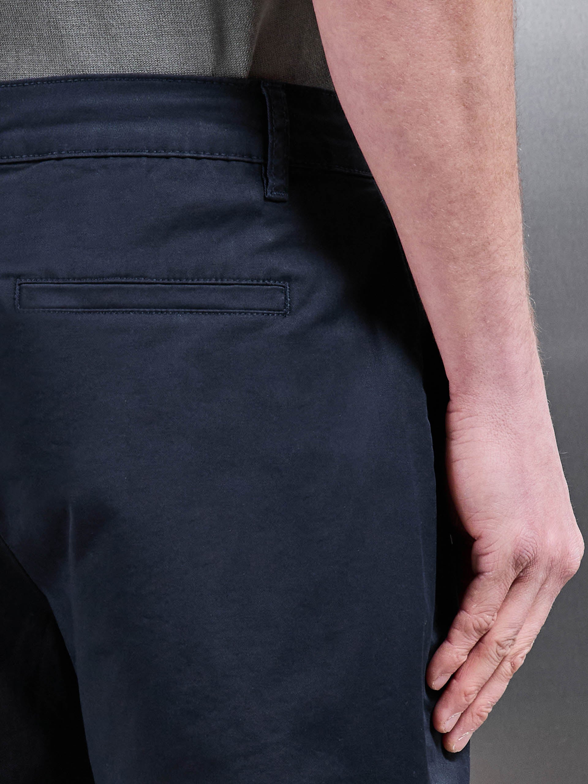 Tailored Chino Short in Navy