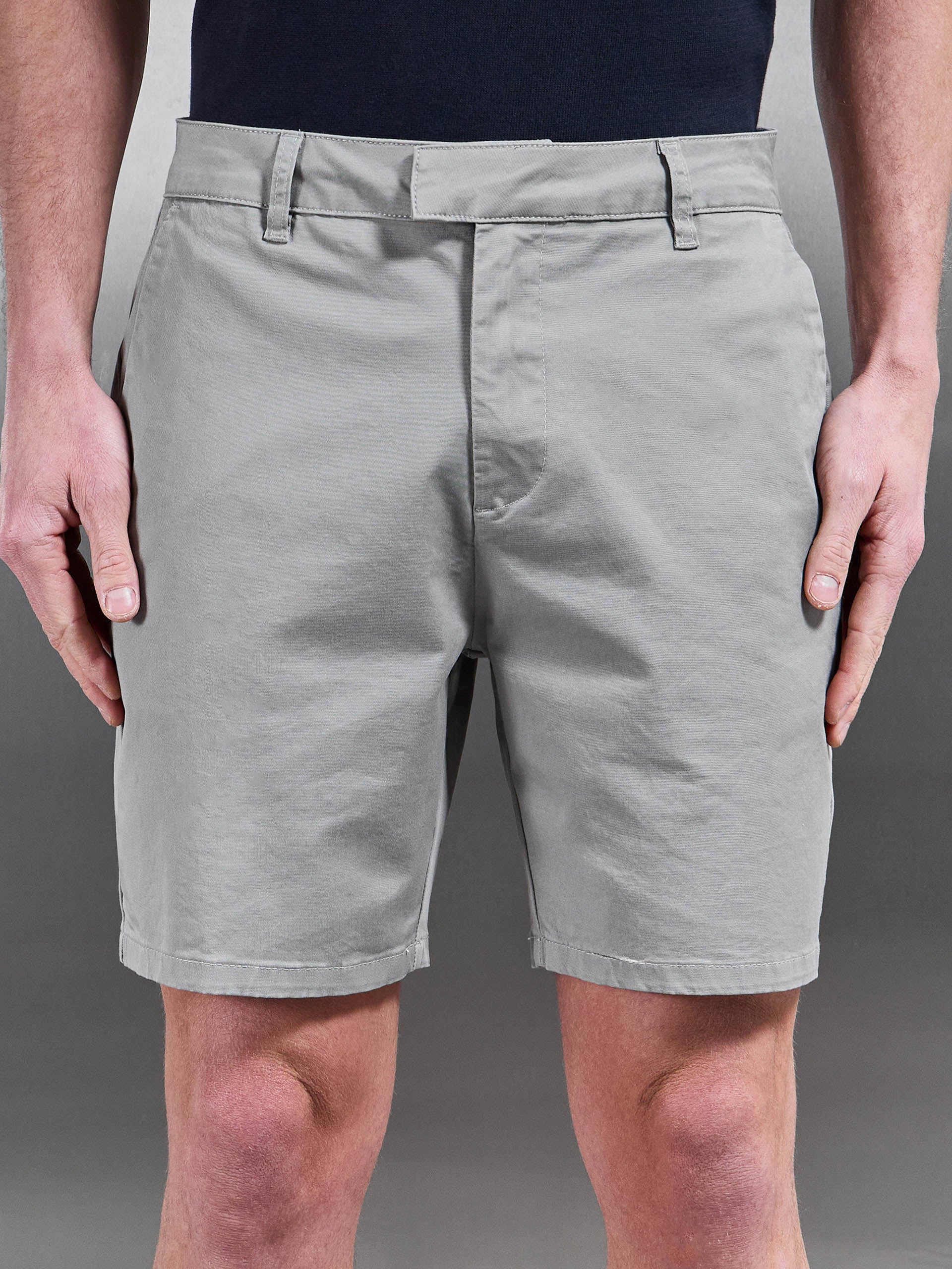 Tailored Chino Short in Stone
