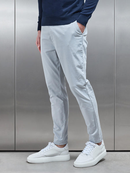 Slim Fit Tailored Chino Trouser in Mid Grey