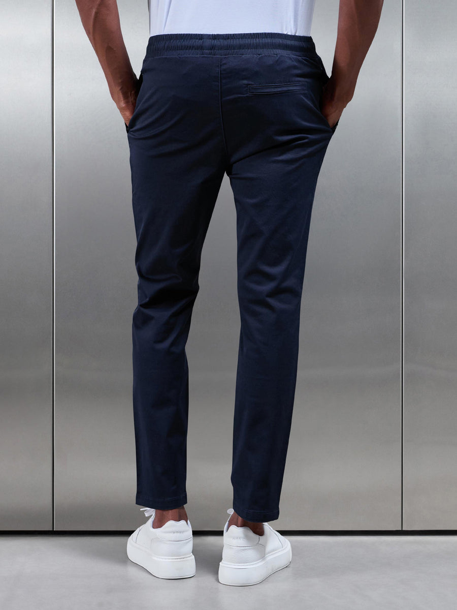Tailored Drawstring Chino Trouser In Navy ARNE UK tailored-drawstring-chino-trouser-in-navy-arne-uk