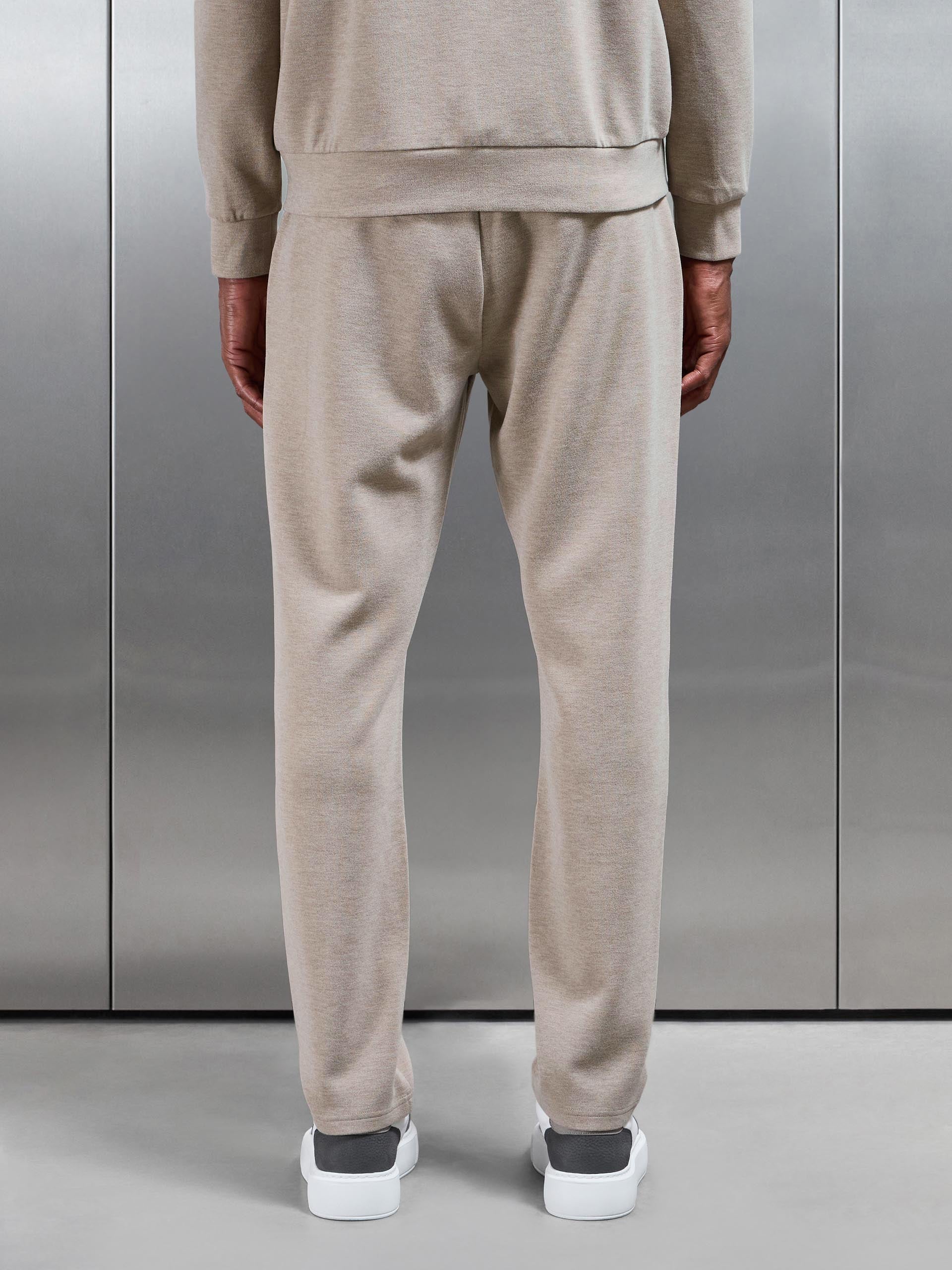 Tailored Knitted Jogger in Stone