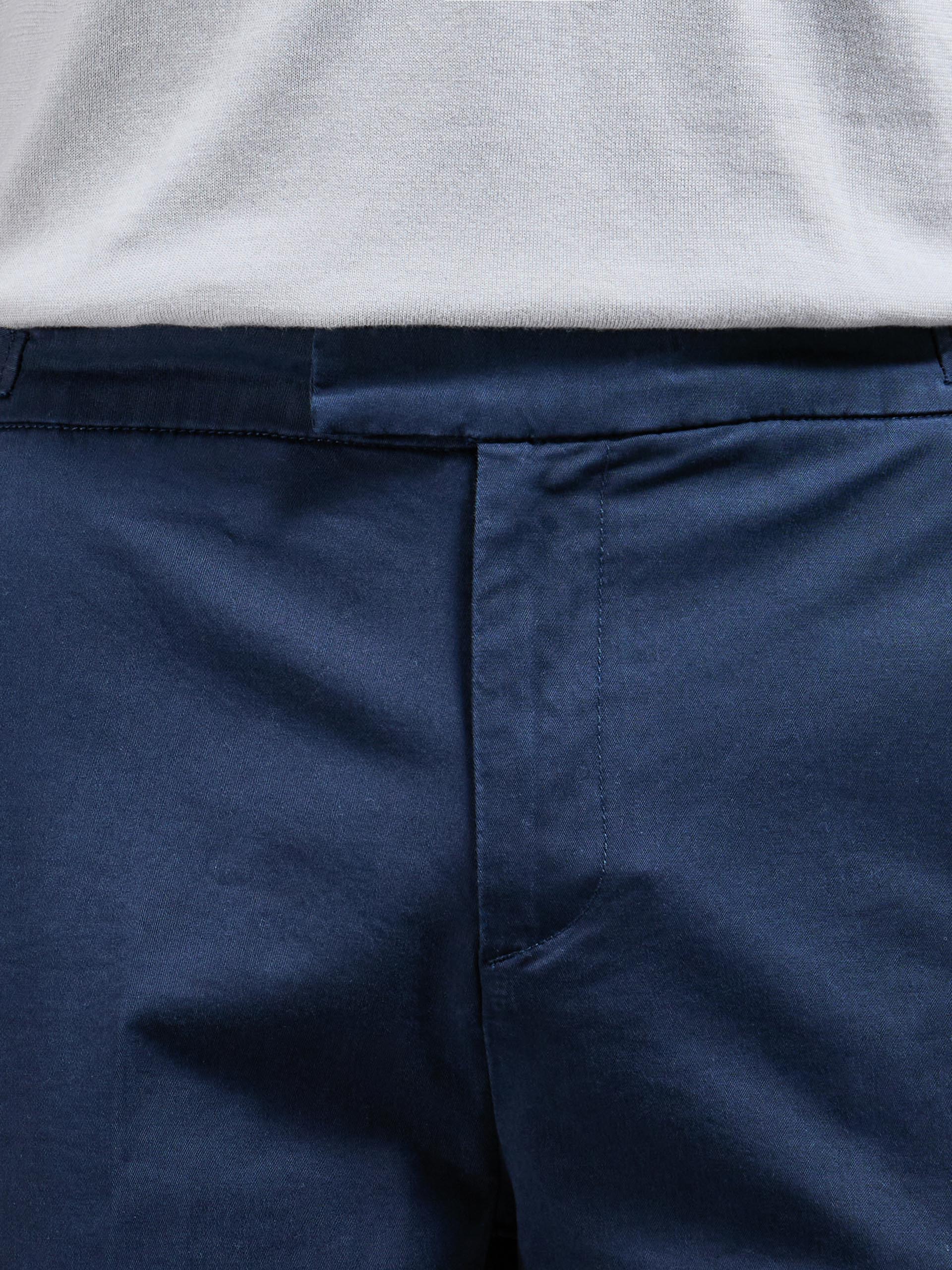 Tailored Side Adjuster Chino Short in Navy