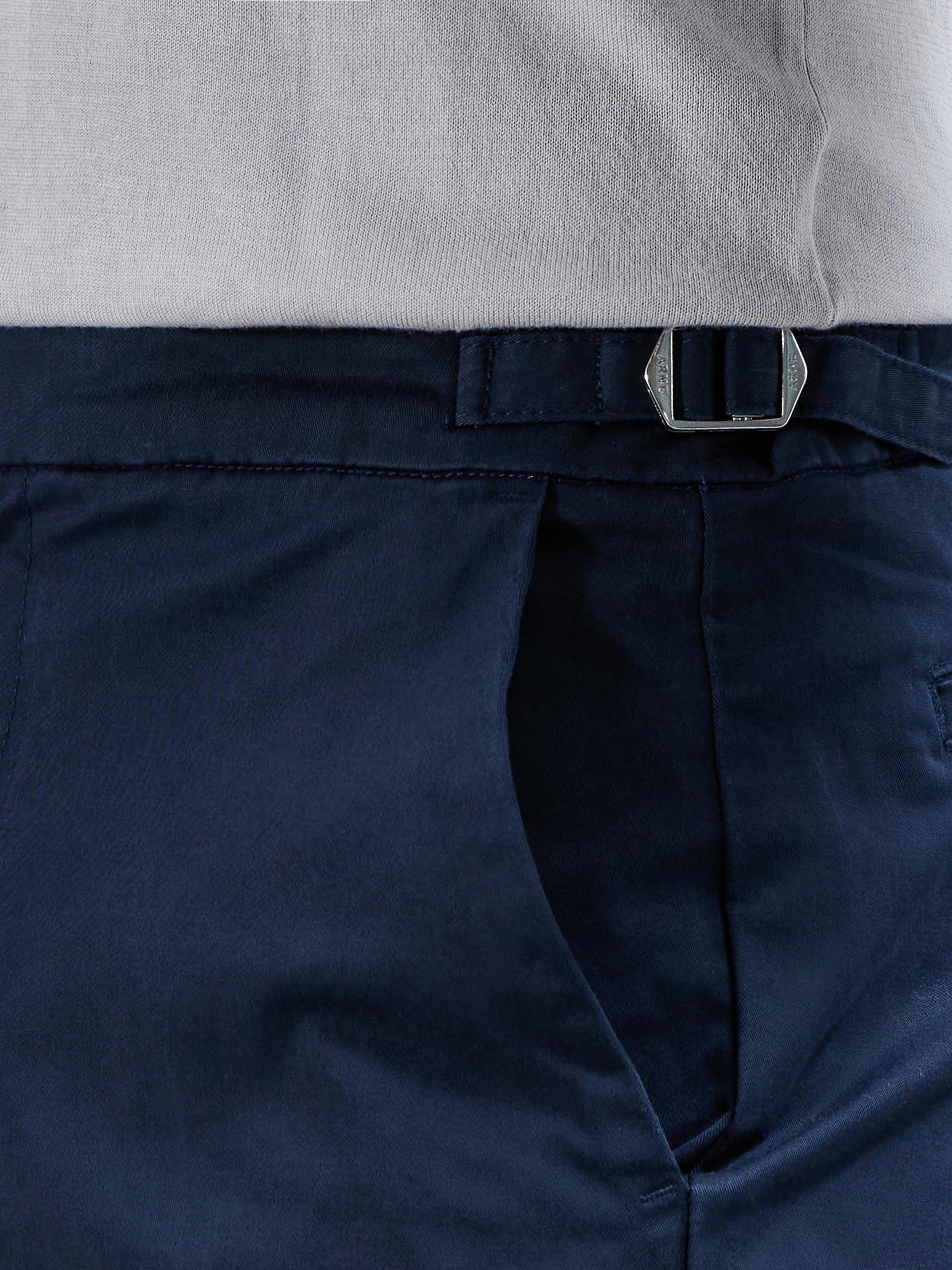 Tailored Side Adjuster Chino Short in Navy