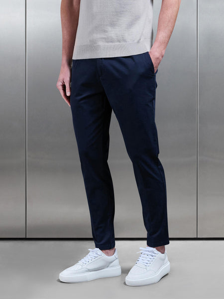 Tailored Side Adjuster Chino Trouser in Navy