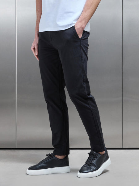 Essential Tailored Chino Trouser in Black