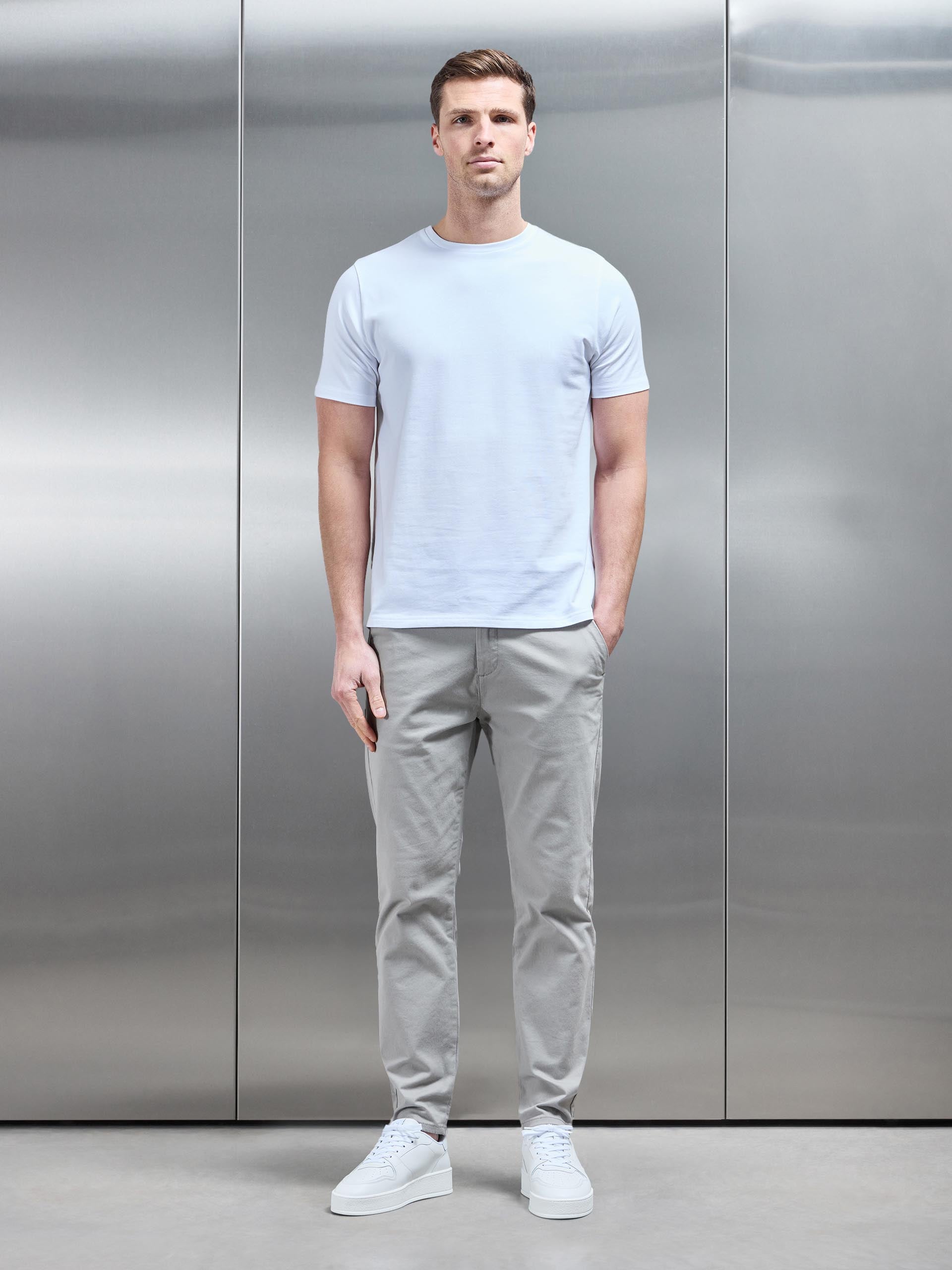 Essential Tailored Chino Trouser in Stone