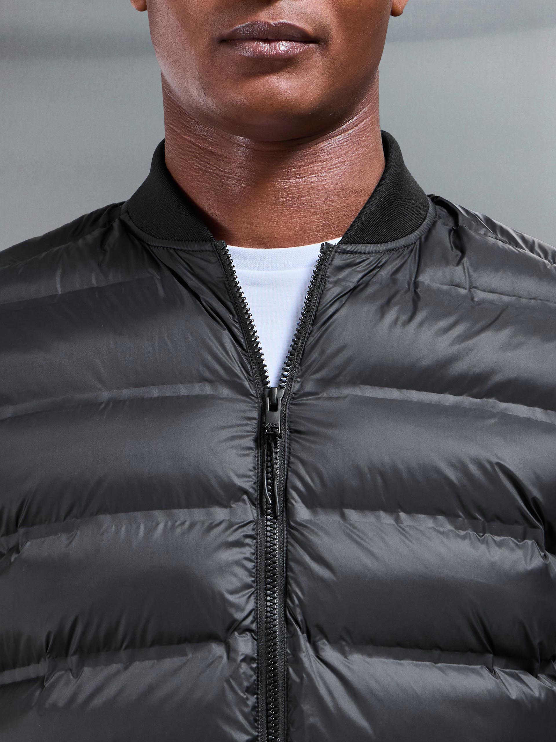 Technical Bomber Gilet in Black