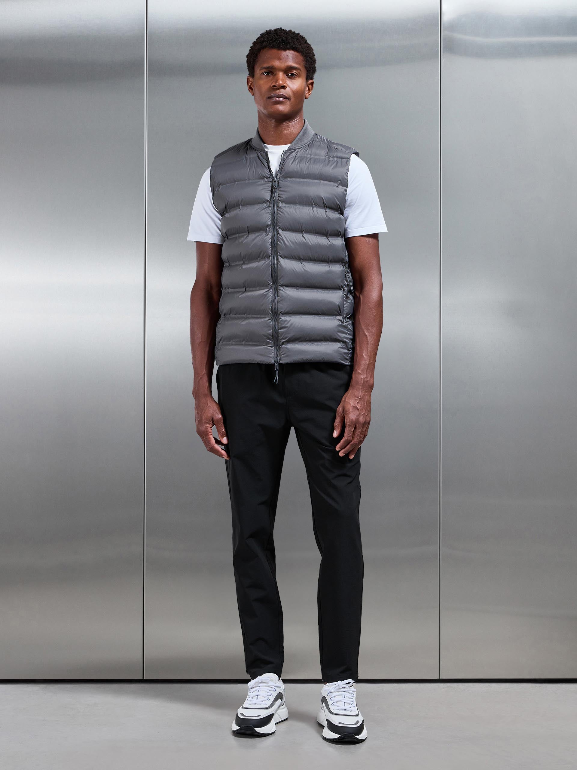 Technical Bomber Gilet in Grey