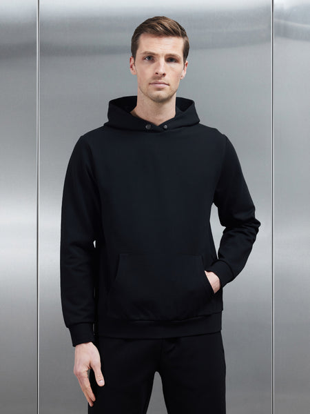 Technical Jersey Hoodie in Black