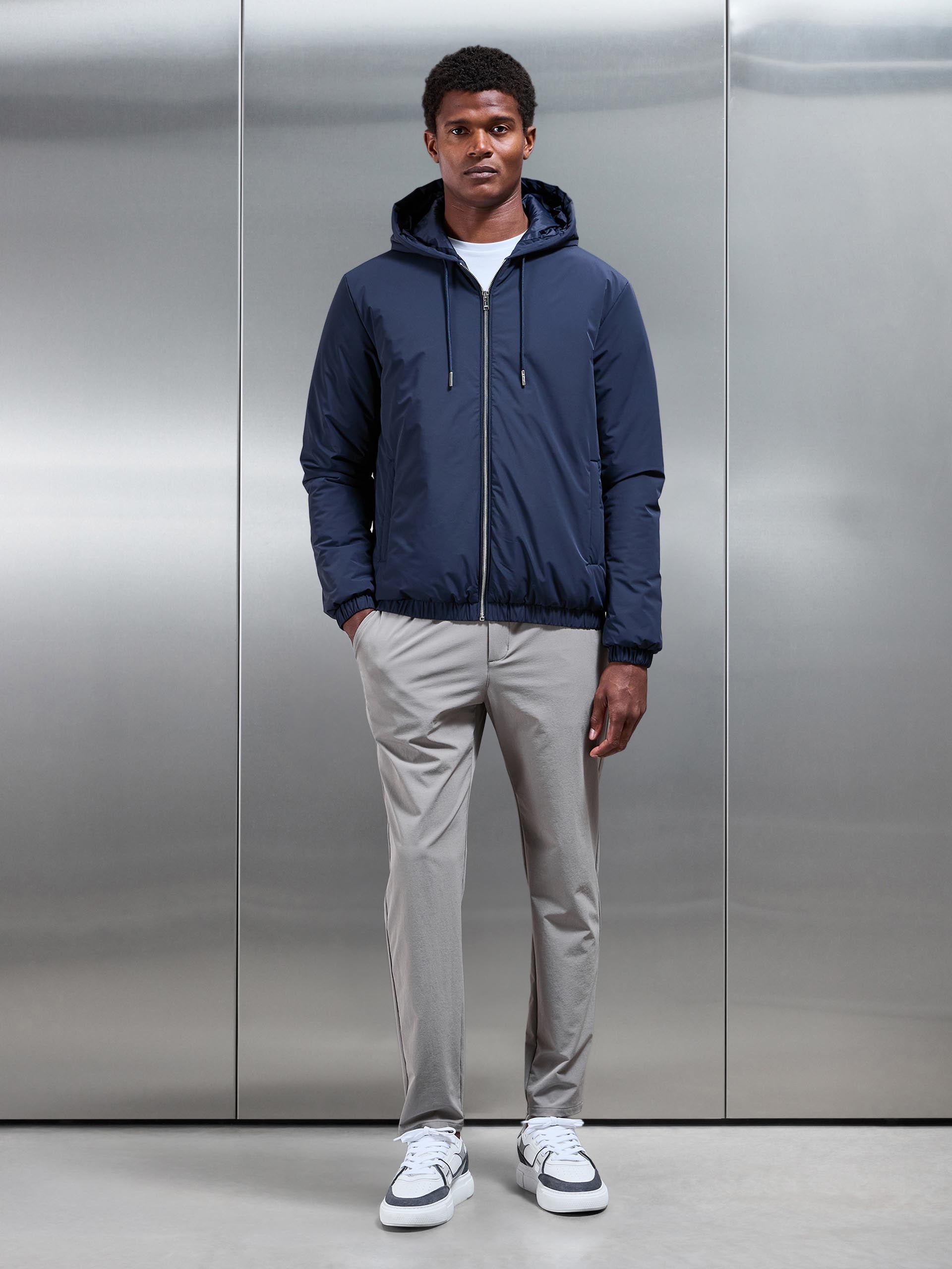 Technical Stretch Chino Trouser in Taupe