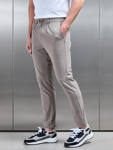 Technical Stretch Chino Trouser in Taupe