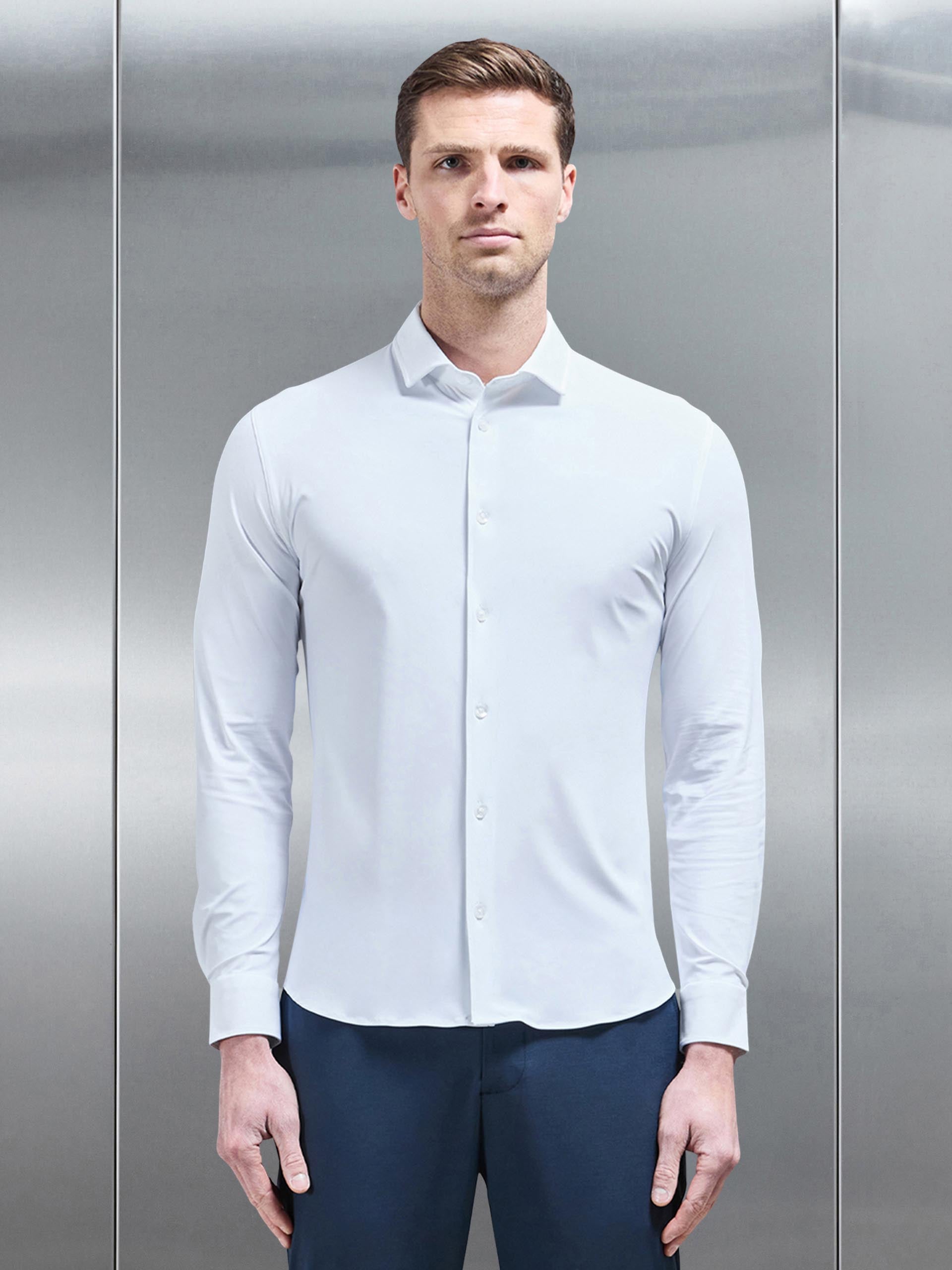 Technical Stretch Travel Shirt in White
