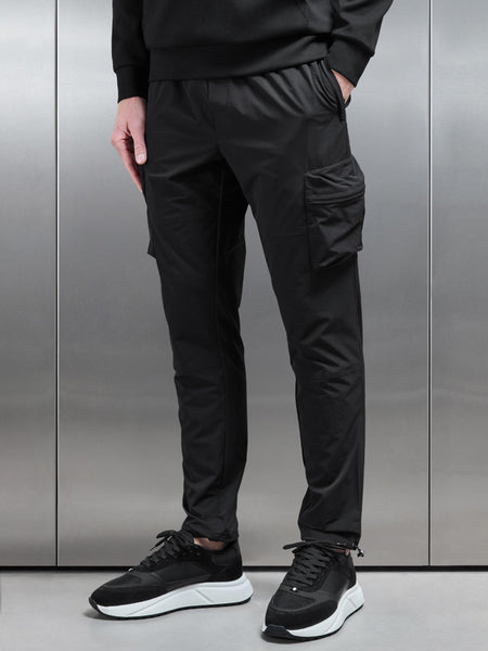 Technical 3D Cargo Pant in Black
