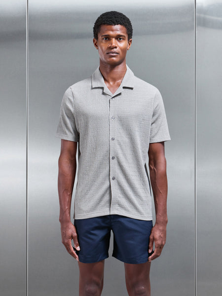 To The Beach Revere Collar Shirt in Stone