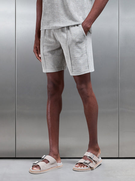Towelling Short in Stone
