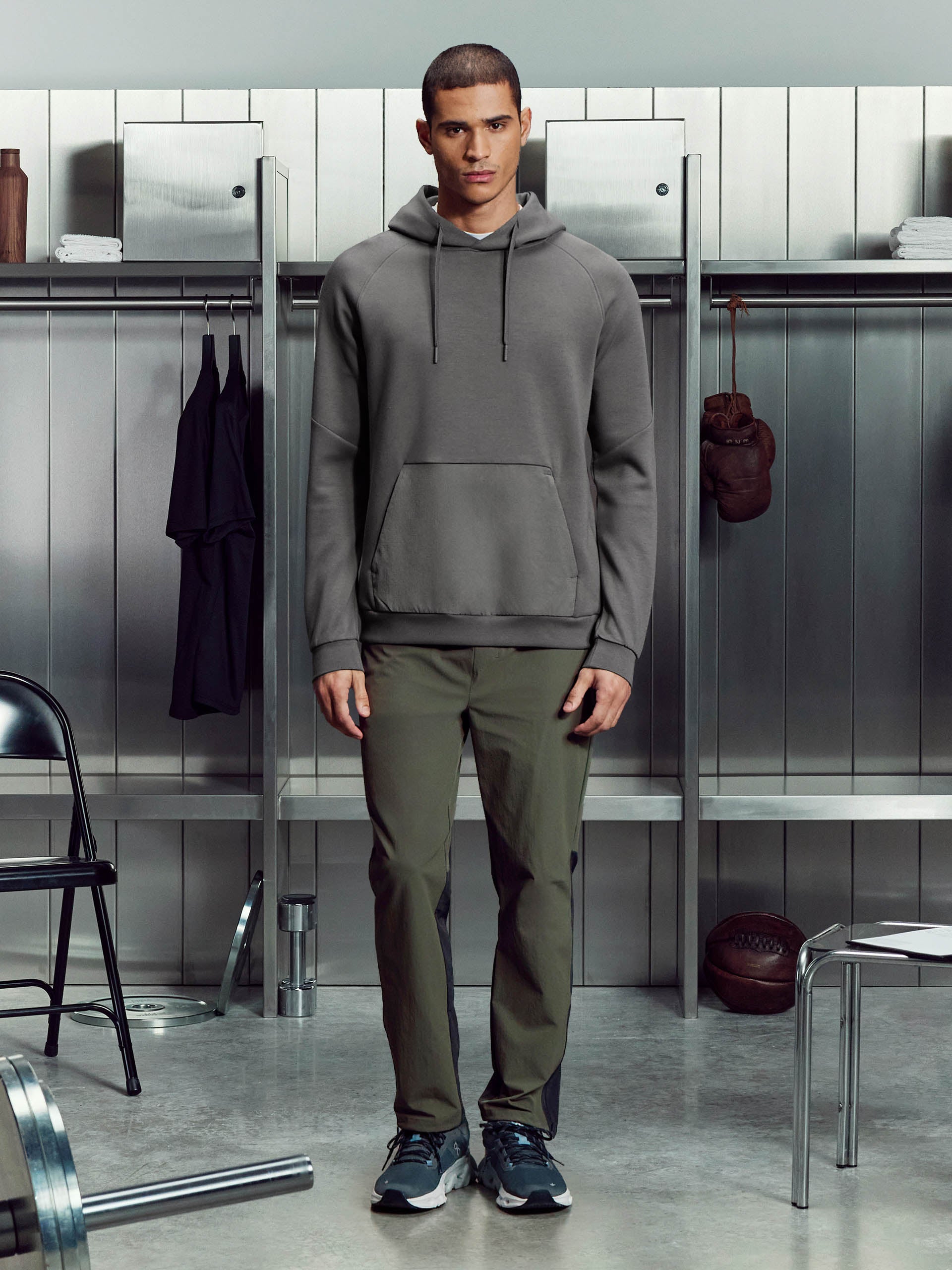 Trail Hybrid Hoodie in Grey