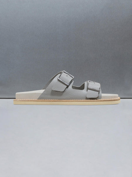 Tumbled Leather Sandal in Stone