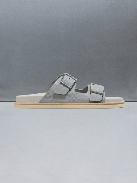 Tumbled Leather Sandal in Stone