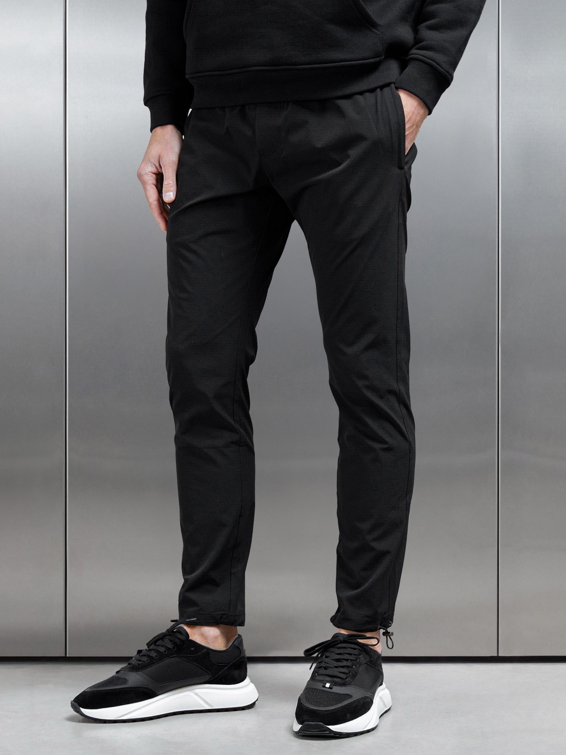 Nylon Utility Trackpant in Black