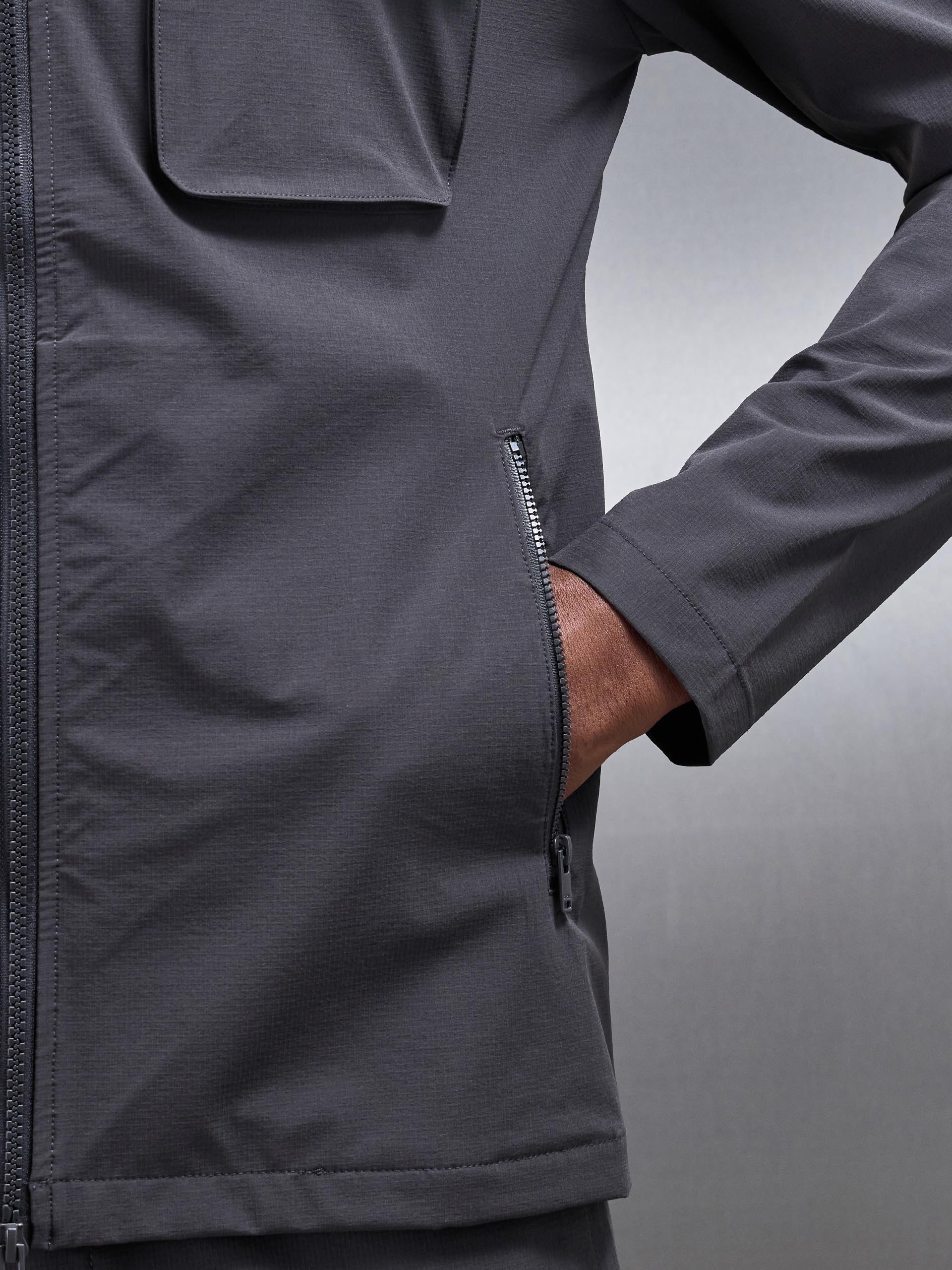 Utility Cargo Overshirt in Grey