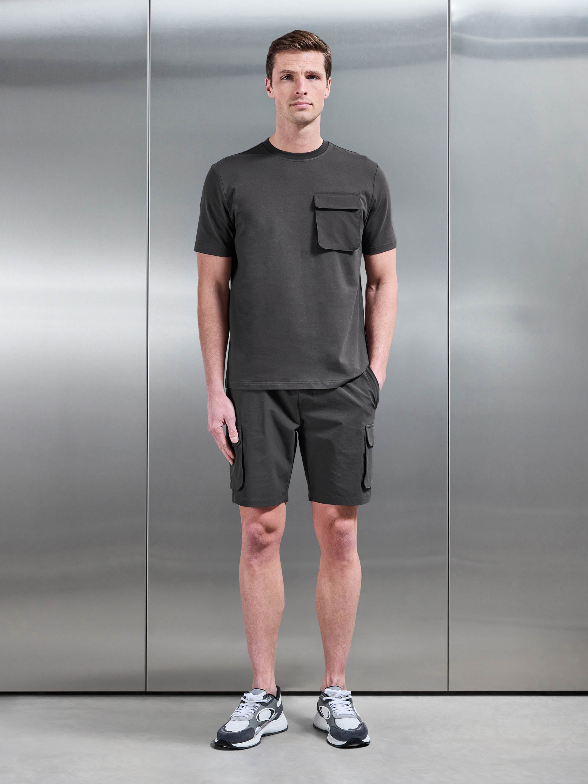 Utility Cargo T-Shirt in Grey