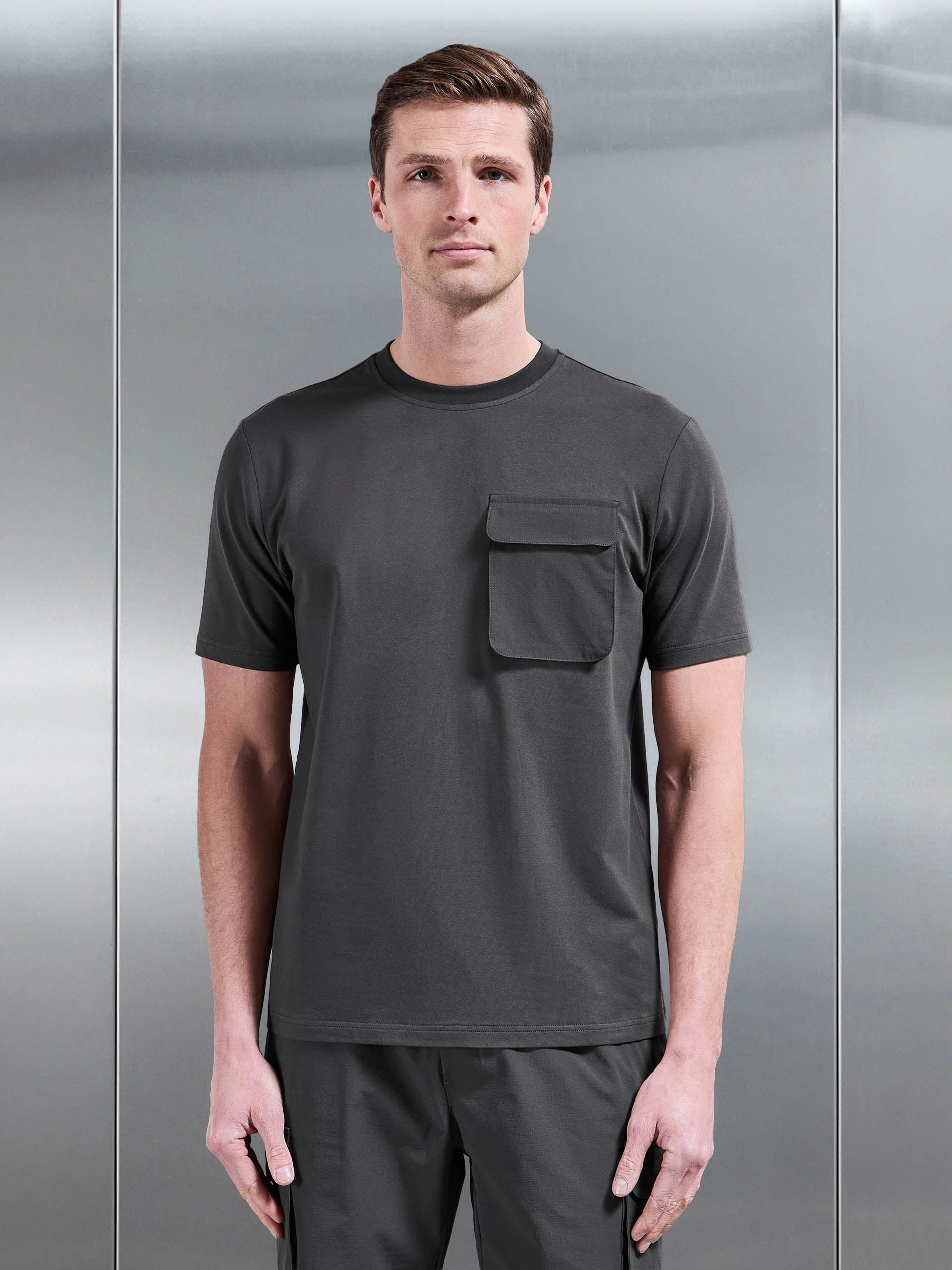 Utility Cargo T-Shirt in Grey