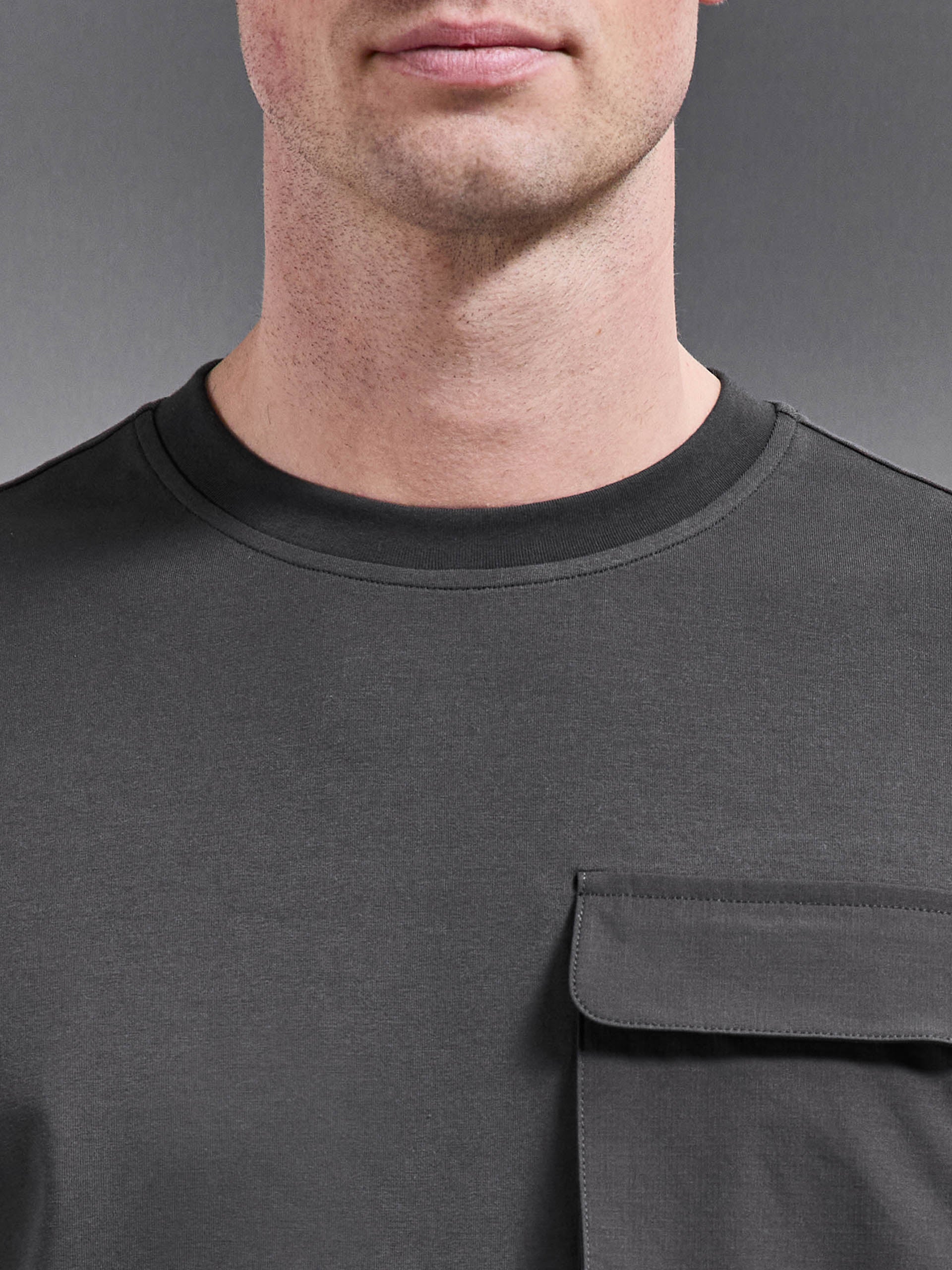 Utility Cargo T-Shirt in Grey
