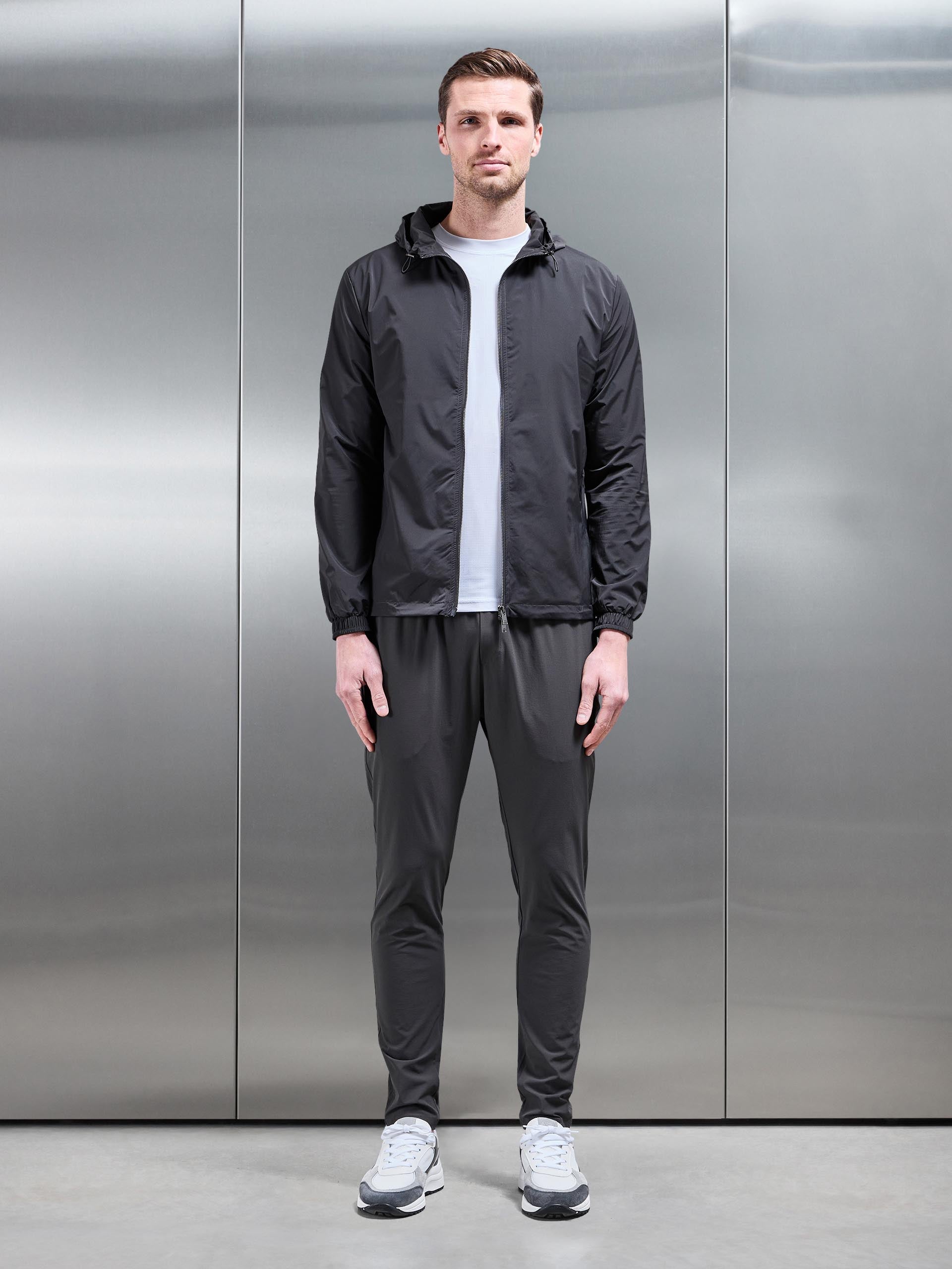 Utility Shell Windbreaker in Grey