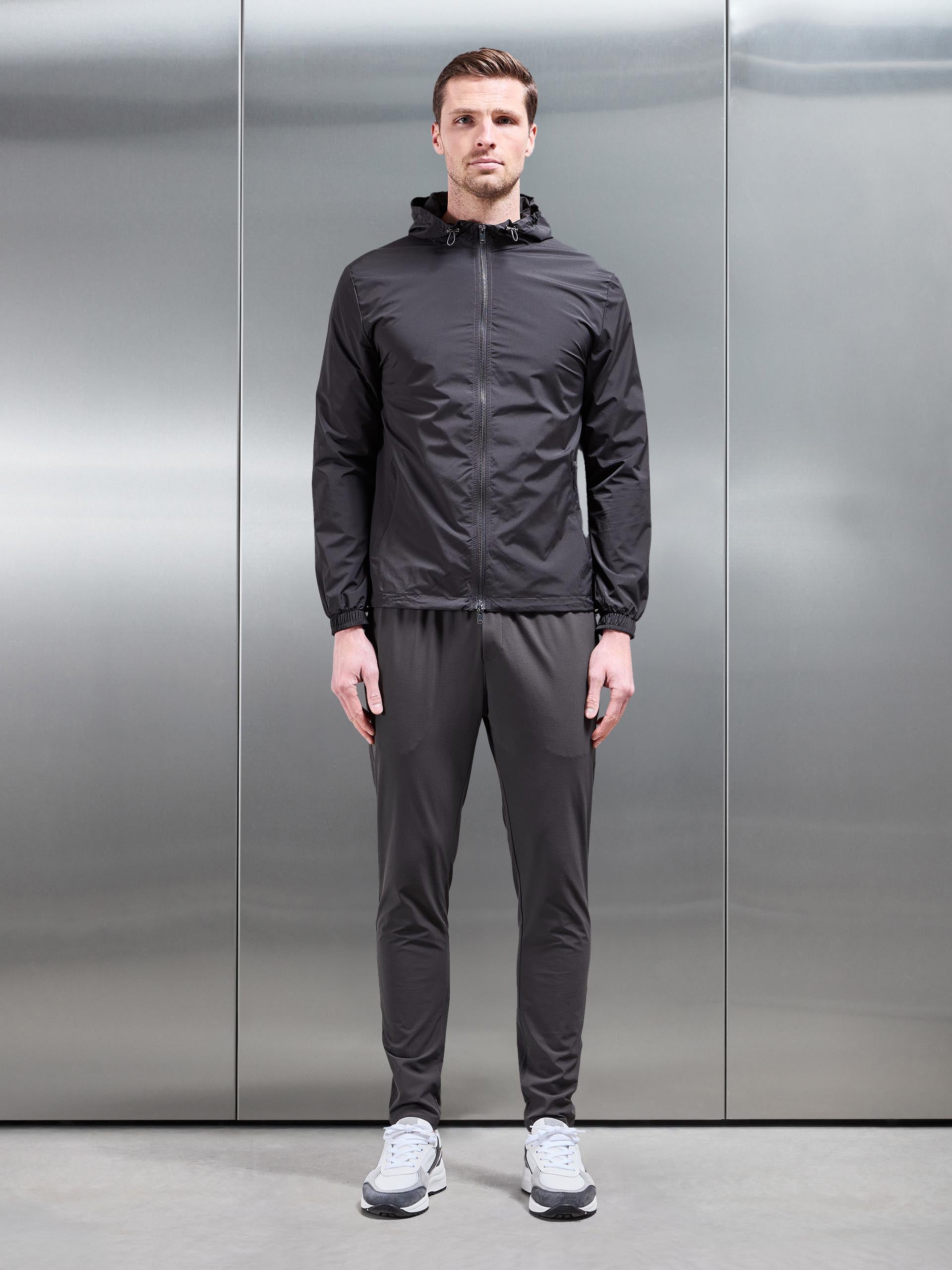 Utility Shell Windbreaker in Grey