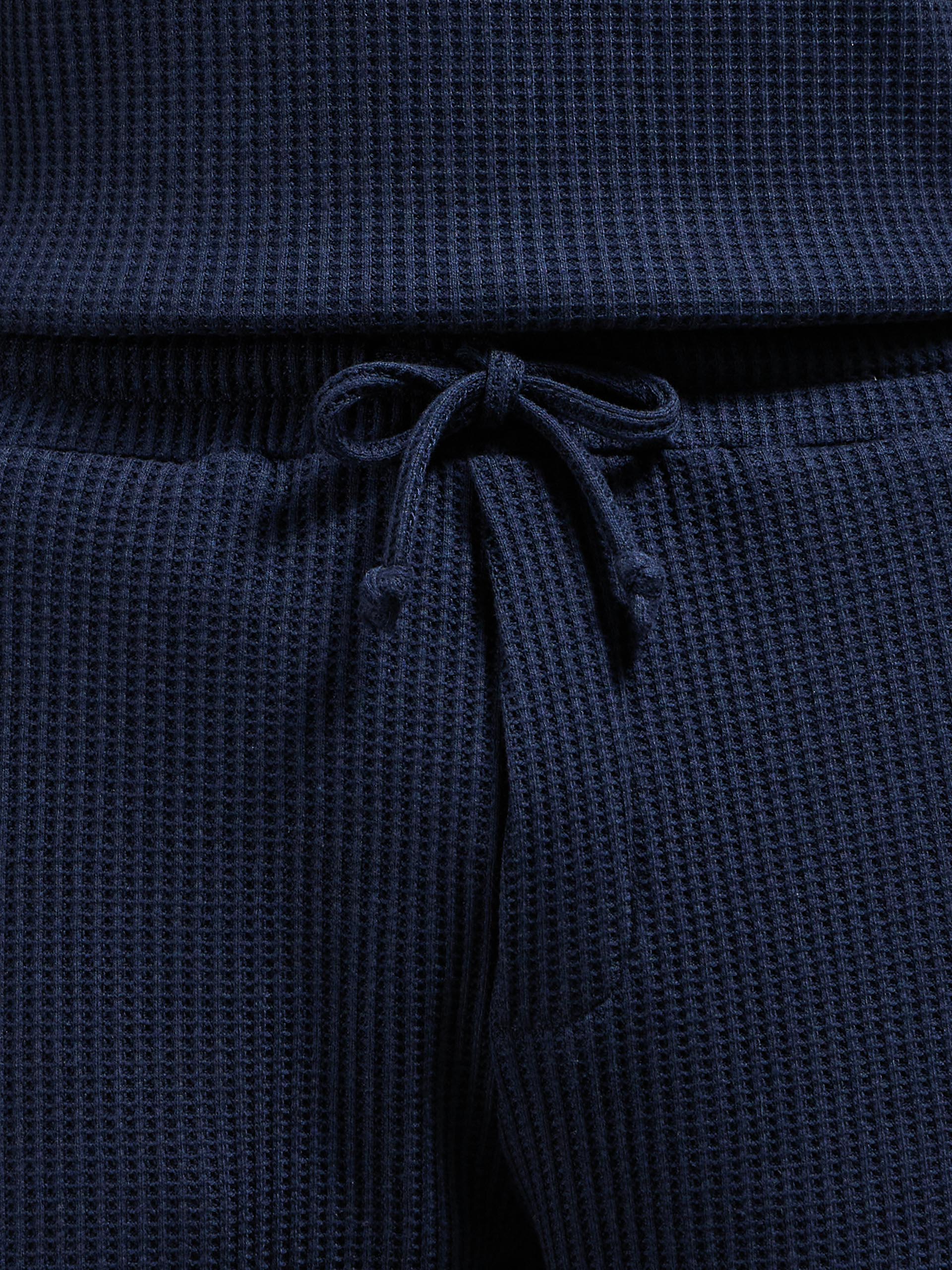 Waffle Relaxed Short in Navy
