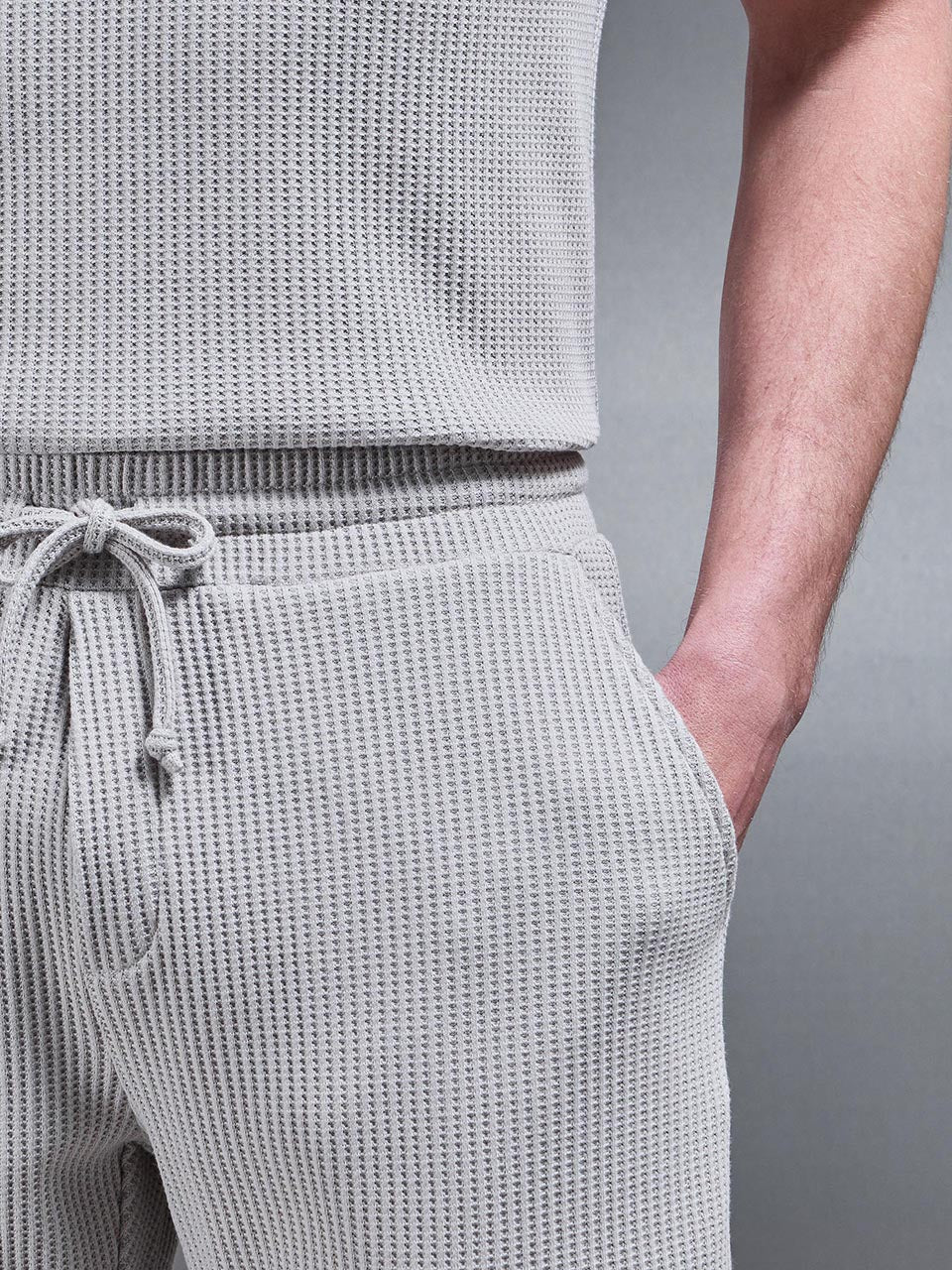 Waffle Relaxed Short in Stone