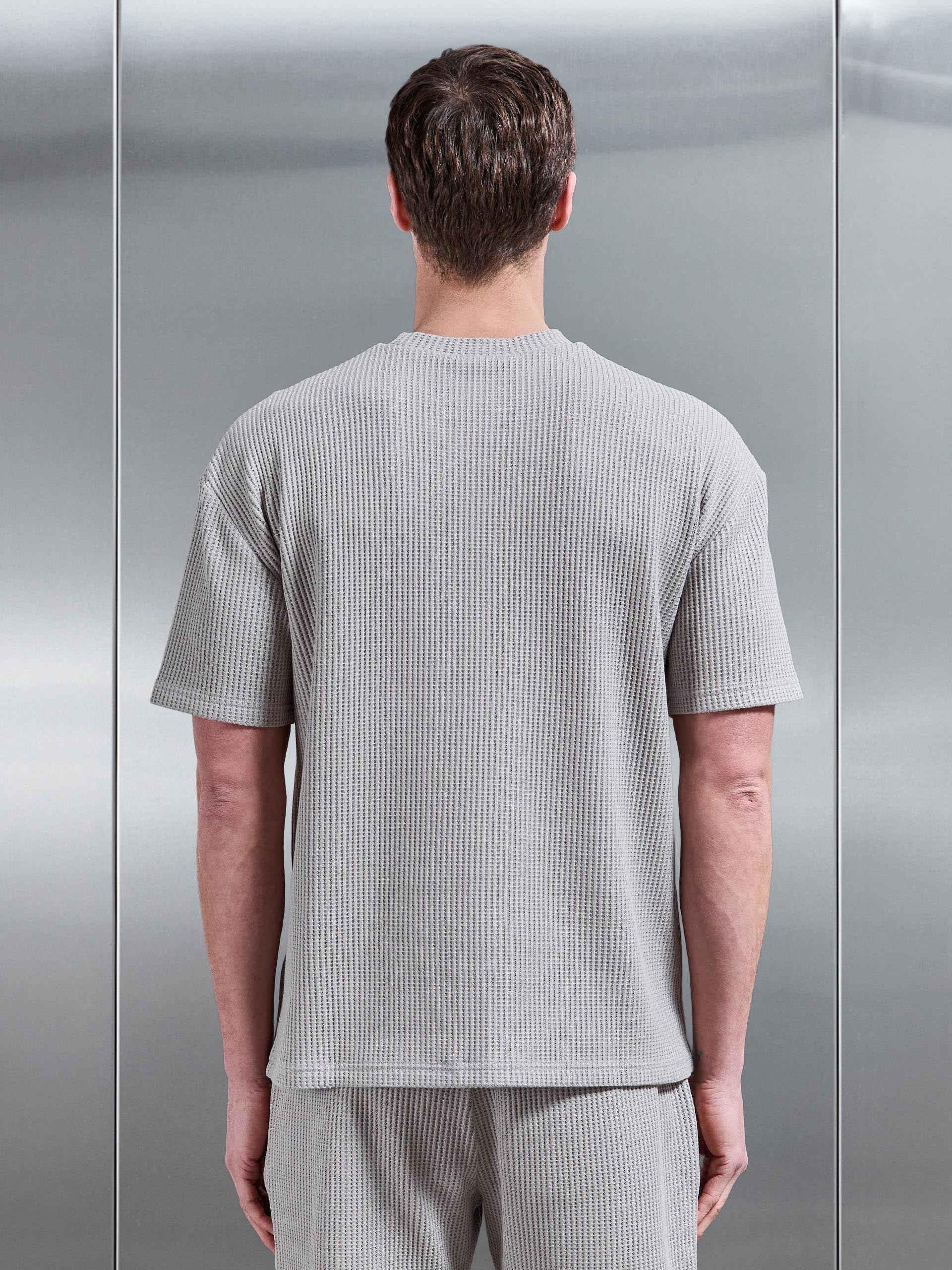 Waffle Relaxed T-Shirt in Stone