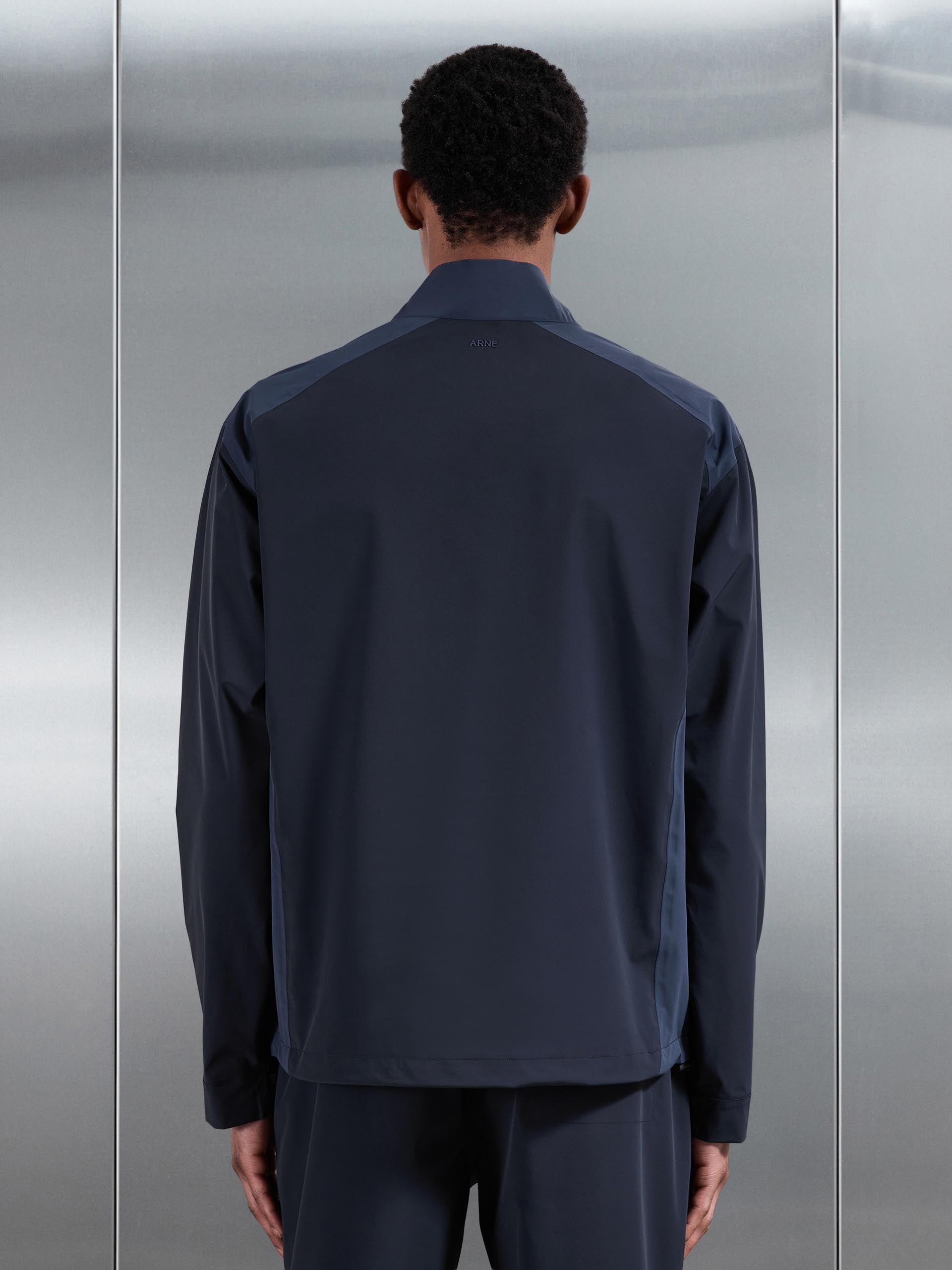 Waterproof Golf Colour Block Half Zip in Navy