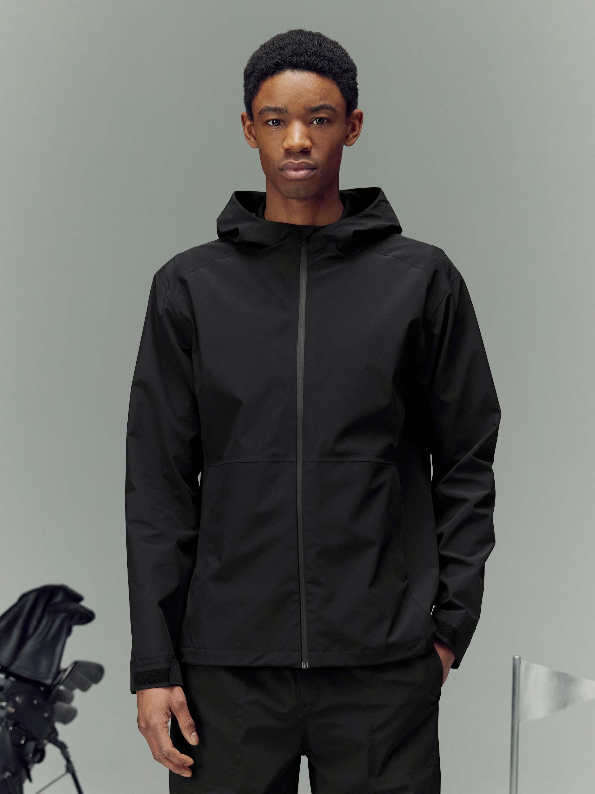 Waterproof Golf Jacket in Black