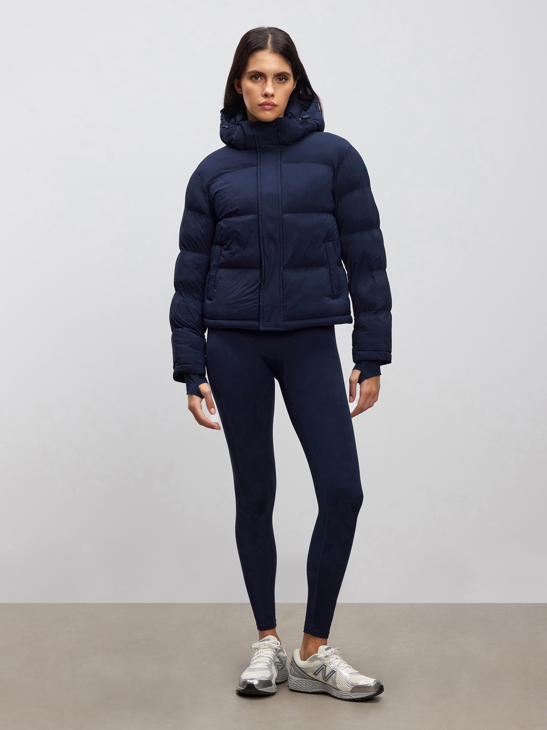 Womens Puffer Jacket in Navy