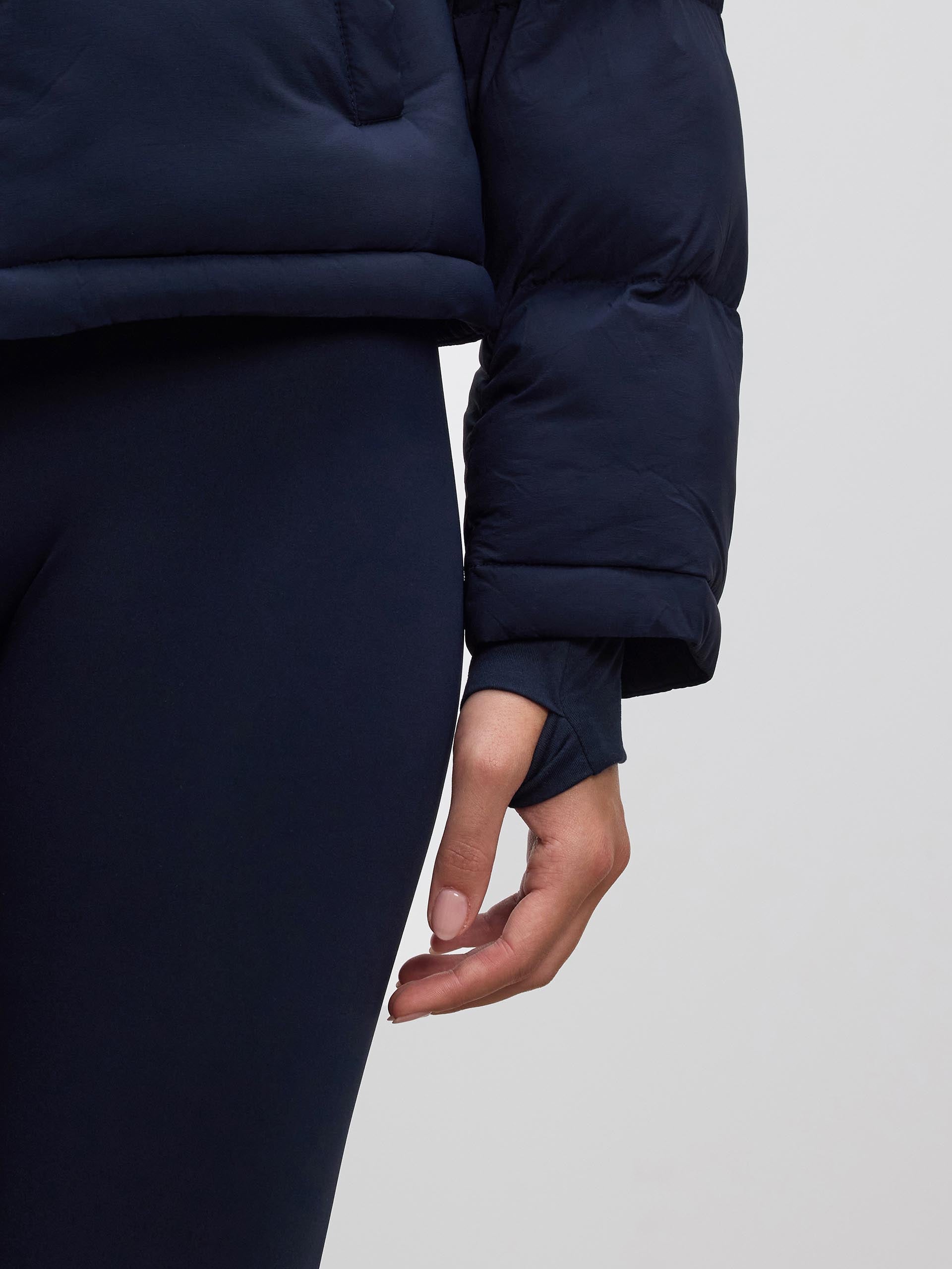 Womens Puffer Jacket in Navy