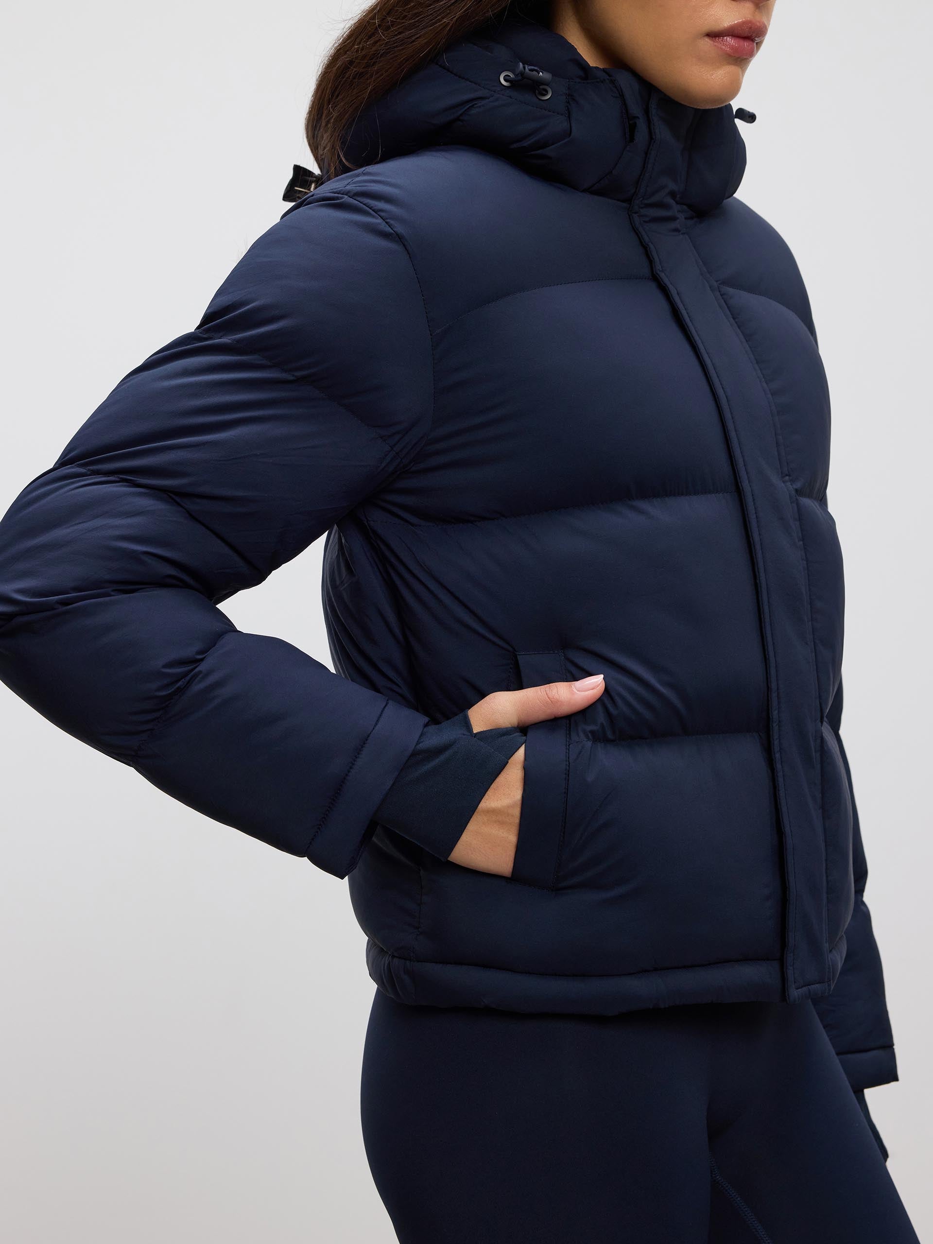 Womens Puffer Jacket in Navy