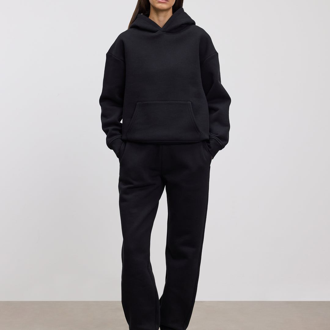 Womens Relaxed Hoodie in Black