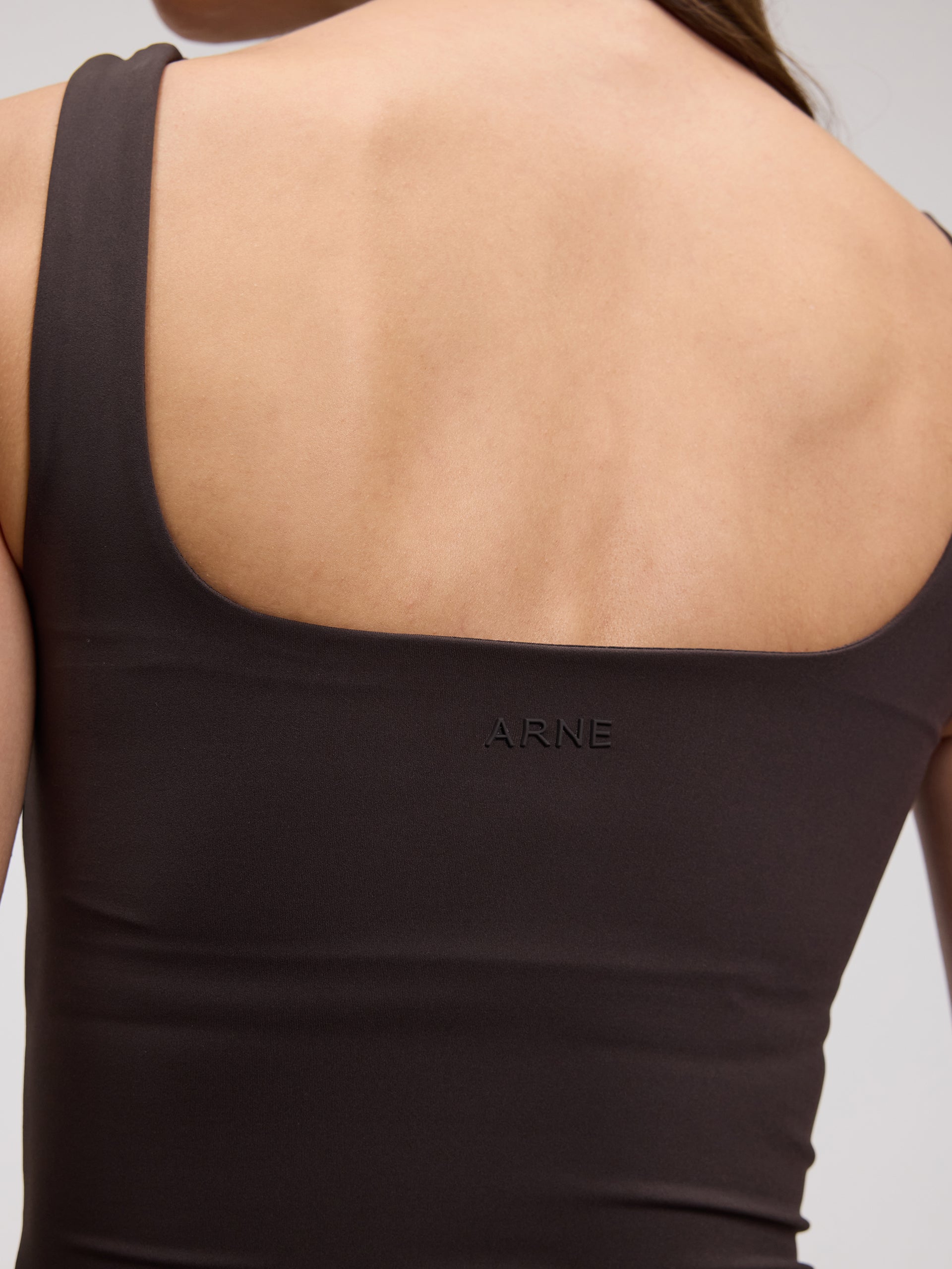Womens Active Square Neck Vest in Brown